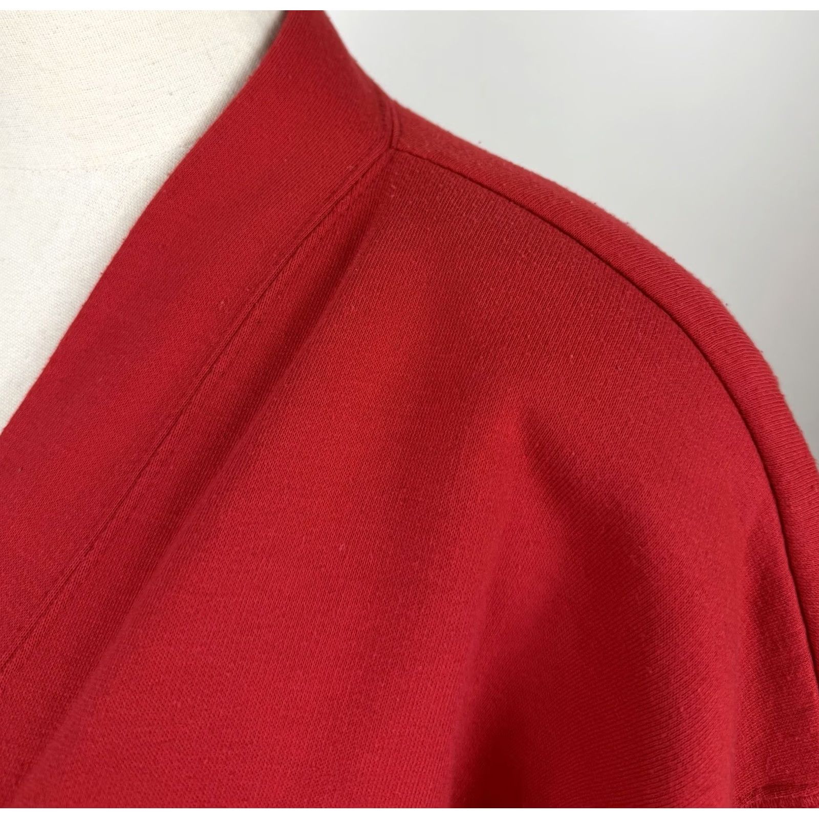Vintage VINTAGE Cardigan Sweatshirt Womens Medium Red Knit Pockets 90s Teacher Minimal Size M / US 6-8 / IT 42-44 - 7 Thumbnail