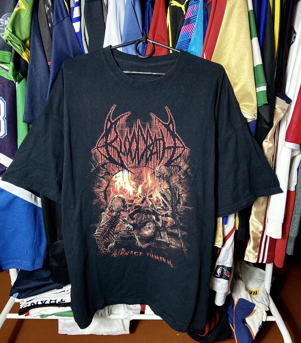 Band Tees × Vintage BLOODBATH VINTAGE FADED 00s BLACK METAL ROCK GROUP T-SHIRT Size US XXL / EU 58 / 5 - 1 Thumbnail