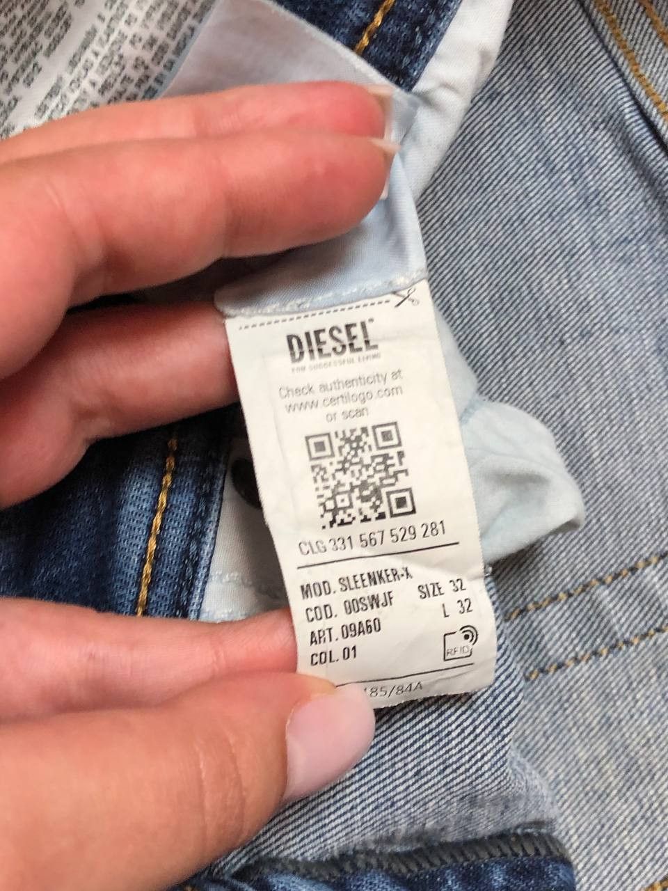 Diesel Vintage Diesel Sleenker Slim Denim Jeans Streetwear Size 32 Size US 32 / EU 48 - 6 Thumbnail