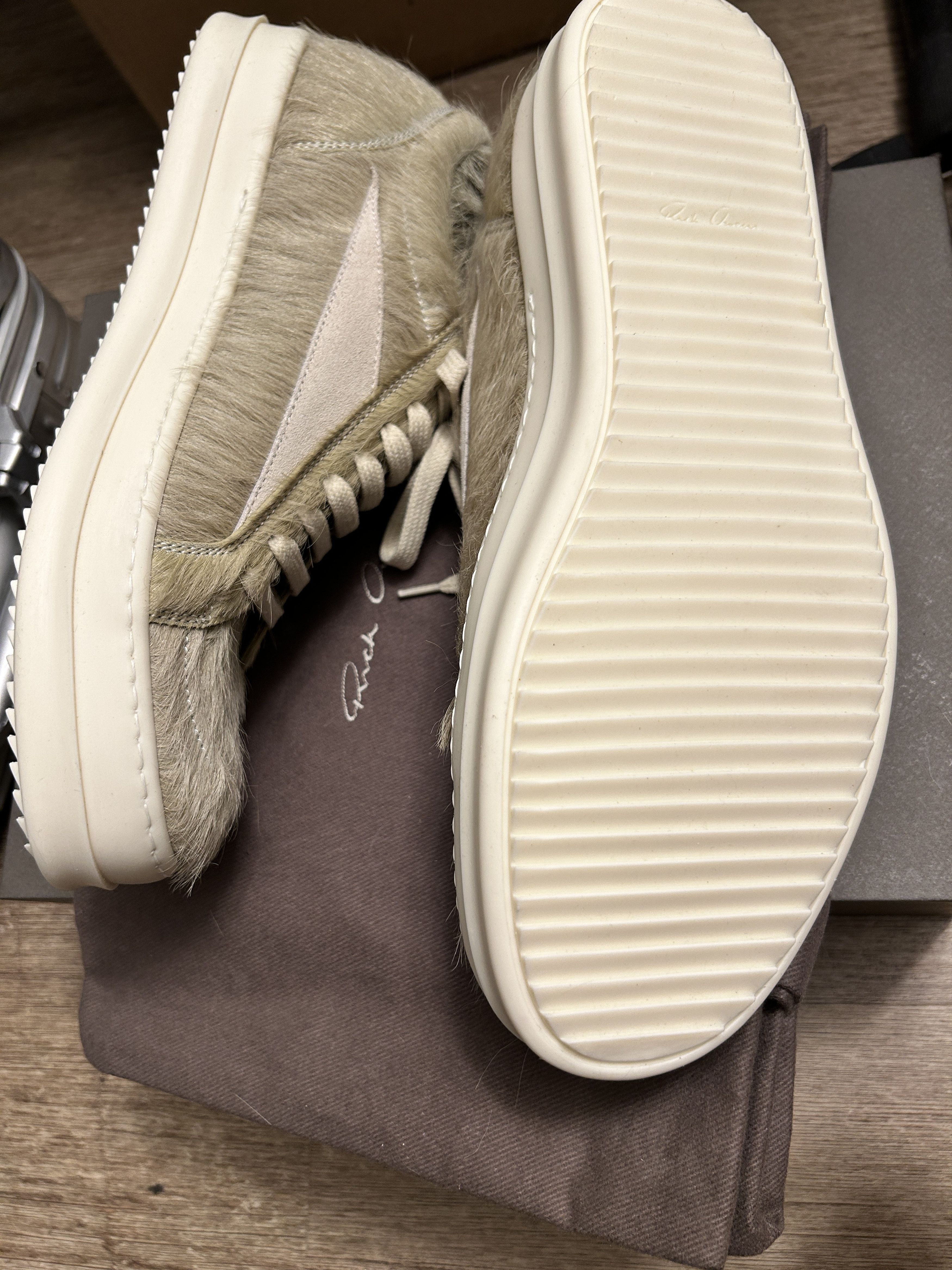 Rick Owens Rick Owens Luxor f/w23 green pony half vintage sneaker Size US 10 / EU 43 - 7 Thumbnail