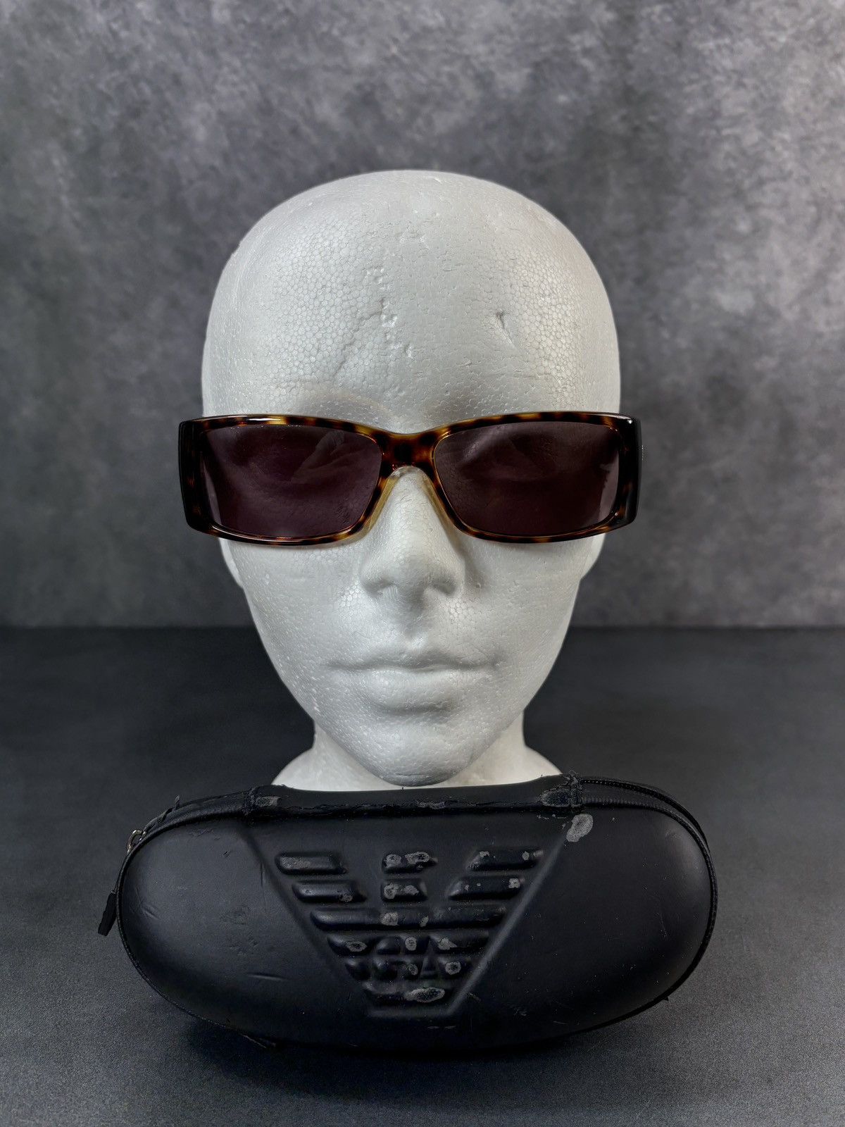 Emporio Armani × Giorgio Armani Emporio Armani Sunglasses Sporty EA 9538/S Wrap Y2K Brown Size ONE SIZE - 23 Thumbnail