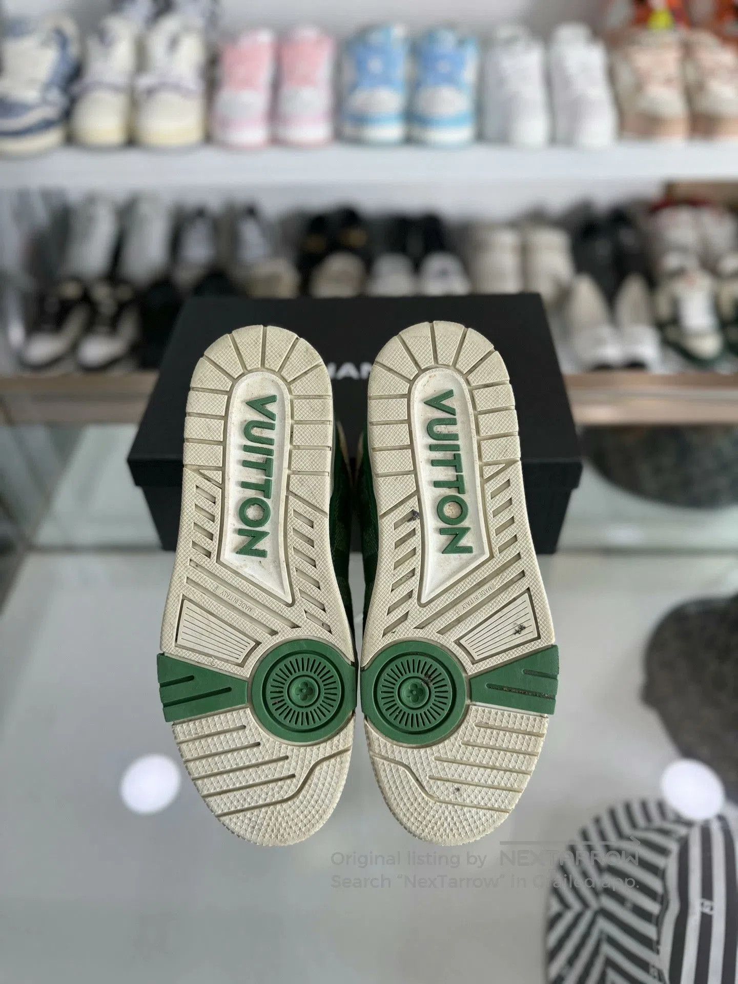 Louis Vuitton Louis Vuitton LV Trainer White Green Check. Size US 7 / EU 40 - 4 Thumbnail