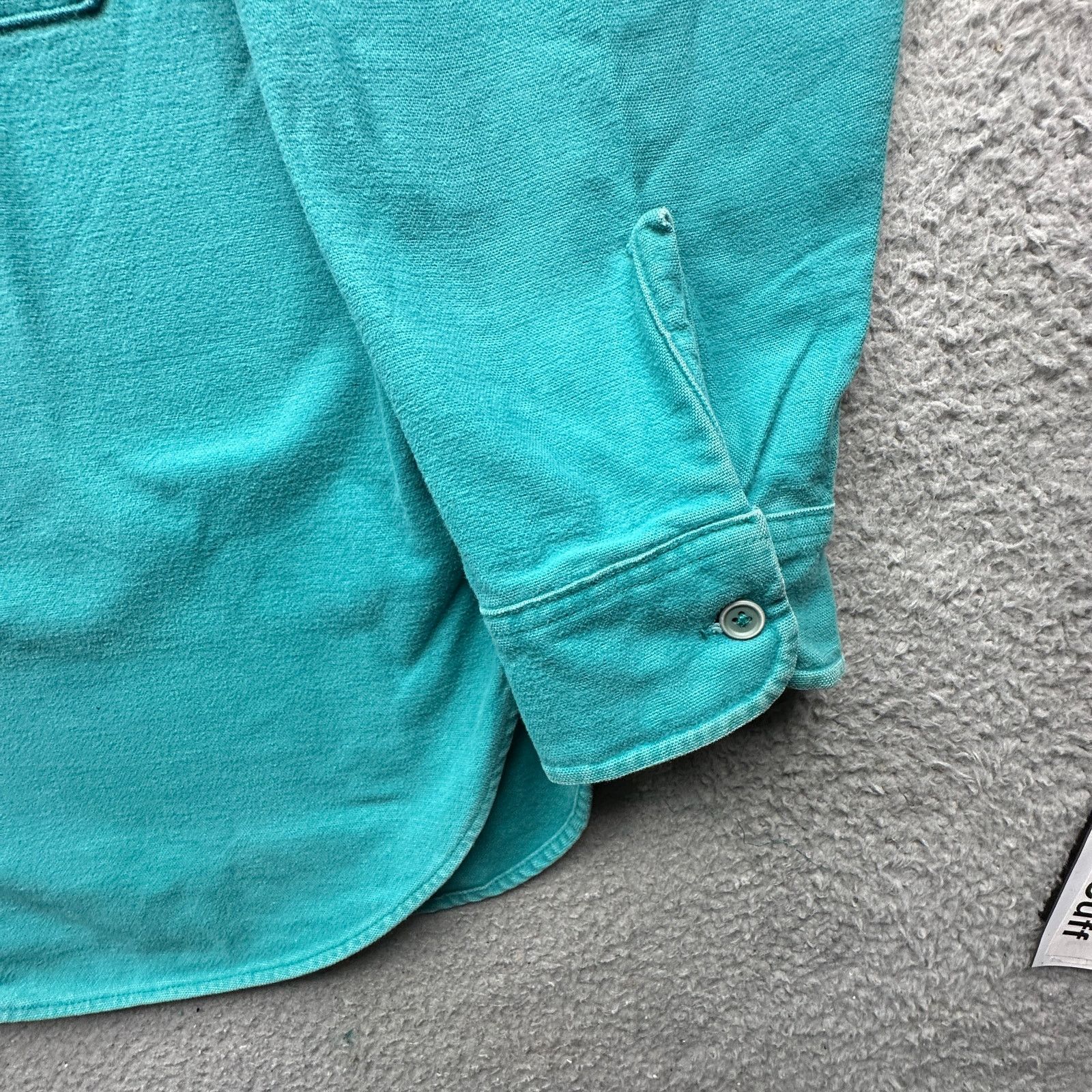 Woolrich Woolen Mills Vintage Woolrich Chamois Flannel Shirt Mens XL Long Teal Size US XL / EU 56 / 4 - 9 Thumbnail