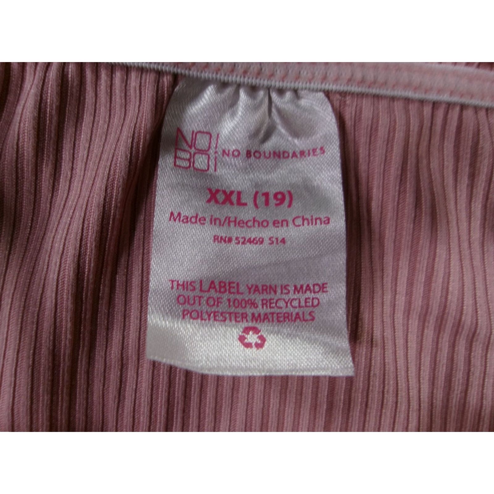 Vintage No Boundaries Camisole Tank Womens 2XL Pink Ribbed Button Front Spaghetti Straps Scoop Neck Sleeveless Shirt Size XXL / US 16-18 / IT 52-54 - 6 Thumbnail