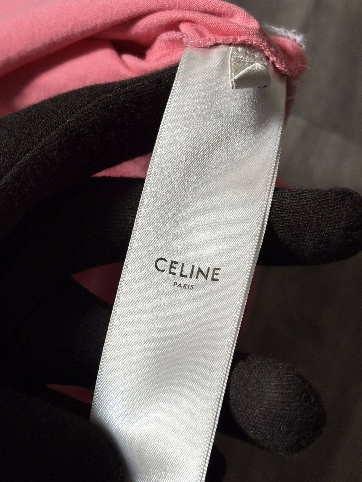 Celine Celine pink logo tshirt Size US M / EU 48-50 / 2 - 4 Thumbnail