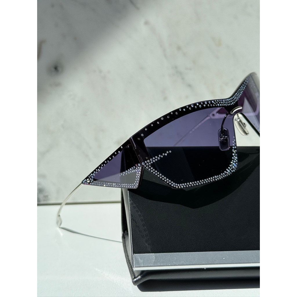 Givenchy Givenchy GV4100US Mask Strass Crystal Blue Sunglasses $1090 Size ONE SIZE - 6 Thumbnail
