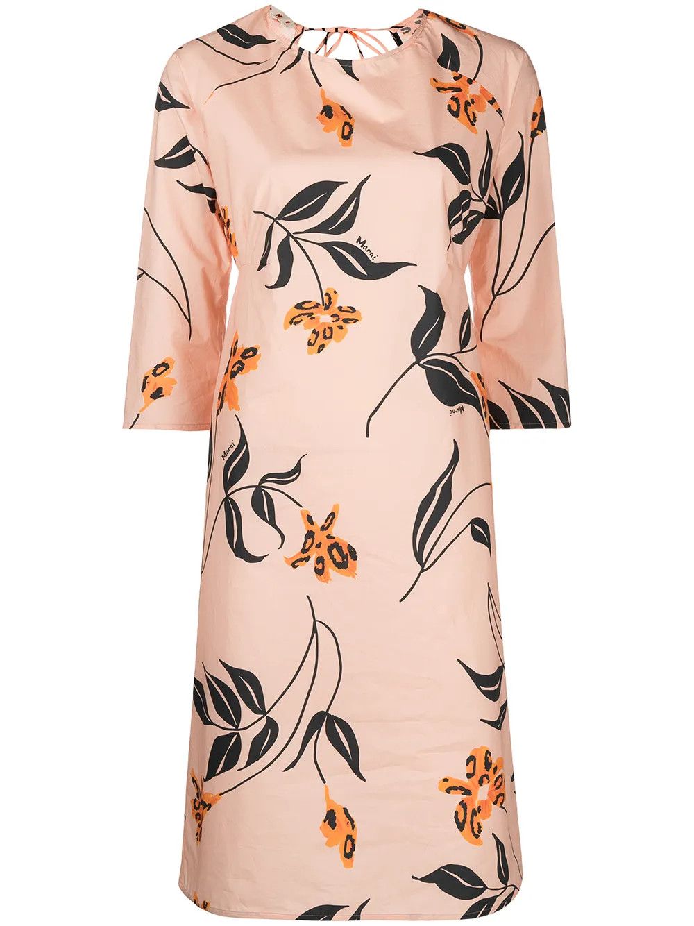 Marni o1y1025 Midi Dress in Multicolor Size S / US 4 / IT 40 - 1 Thumbnail