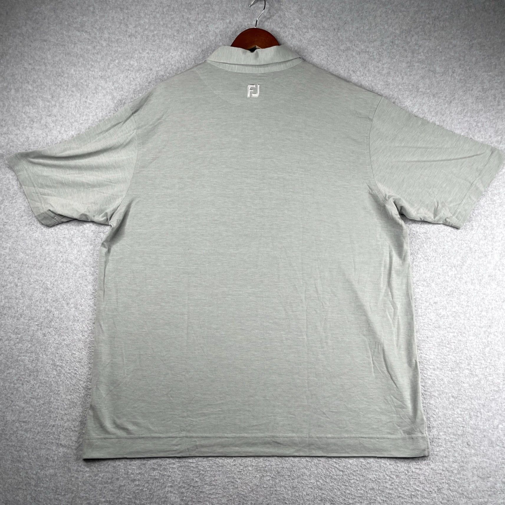 Footjoy FootJoy Polo Shirt Mens XL Golf Performance Button Pocket Stretch Grey Heather Solid Short Sleeve Size US XL / EU 56 / 4 - 7 Thumbnail