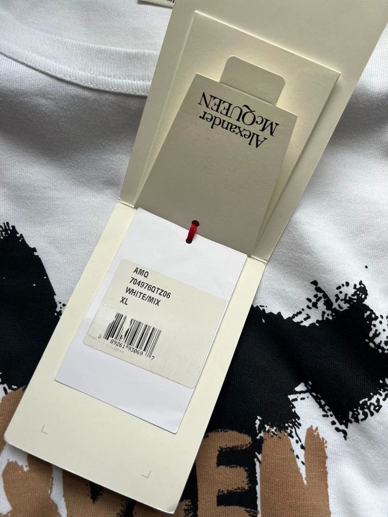 Alexander McQueen Alexander McQUEEN White men's short - sleeve T - shirt, 100 Size US XL / EU 56 / 4 - 5 Thumbnail