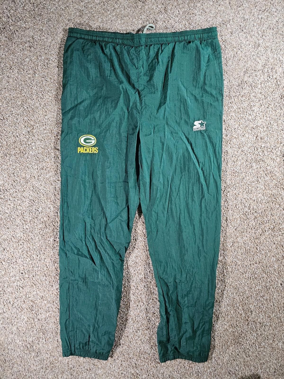 Starter Starter Green Bay Packers Track Windbreaker Pants Ankle Zip Size ONE SIZE - 1 Thumbnail