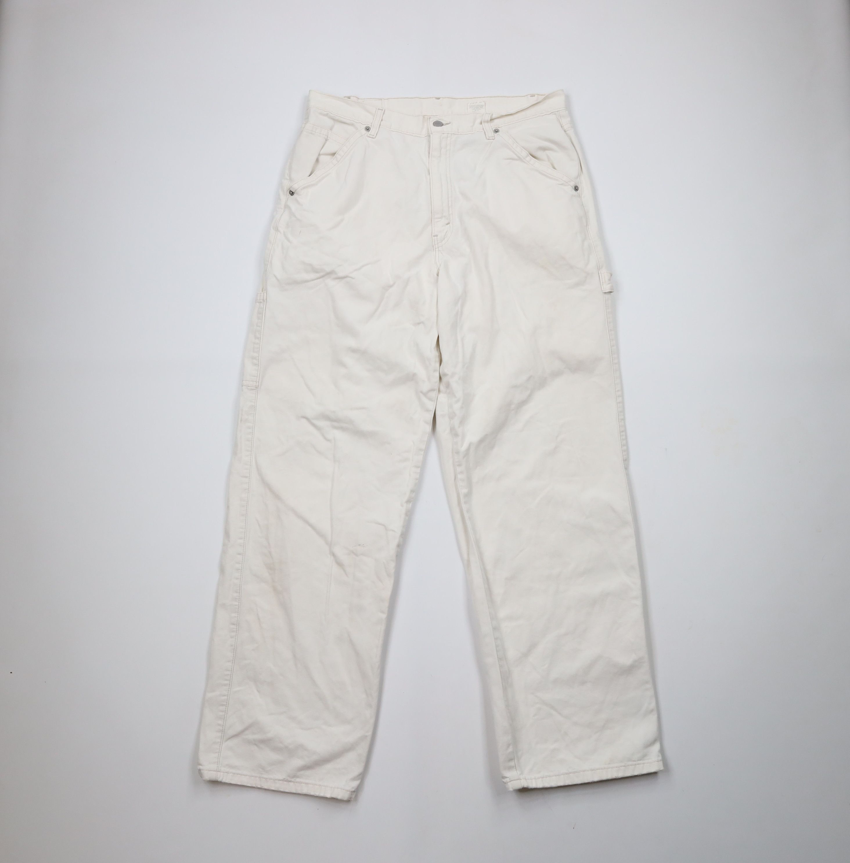 Levi's × Vintage Vintage Y2K 2000 Levis Wide Leg Carpenter Dungaree Pants Size US 36 / EU 52 - 1 Thumbnail