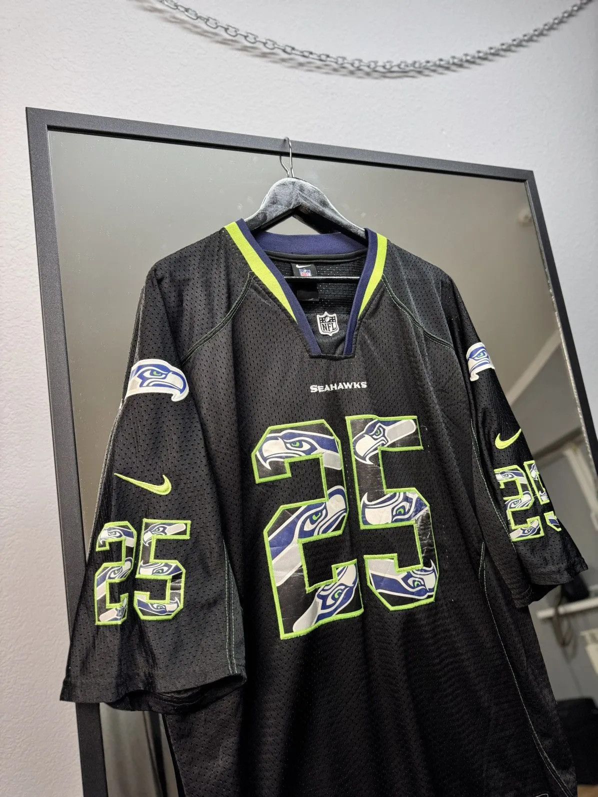 Nike 👉 Vintage Nike NFL Seahawks Richard Sherman #25 Jersey Size US XL / EU 56 / 4 - 4 Thumbnail