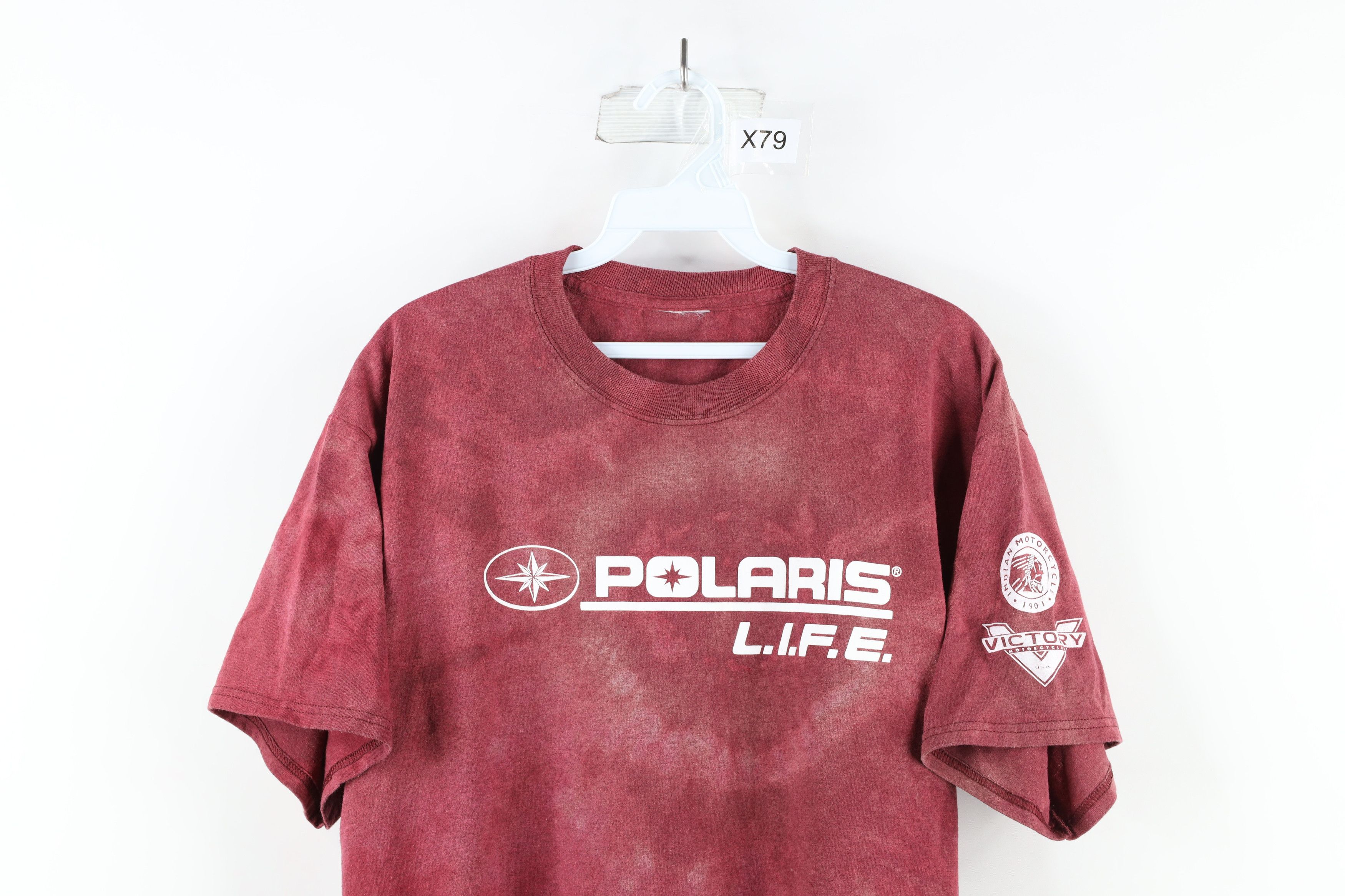 Vintage Vintage Polaris Spell Out Acid Wash Short Sleeve T-Shirt Red Size US L / EU 52-54 / 3 - 2 Thumbnail