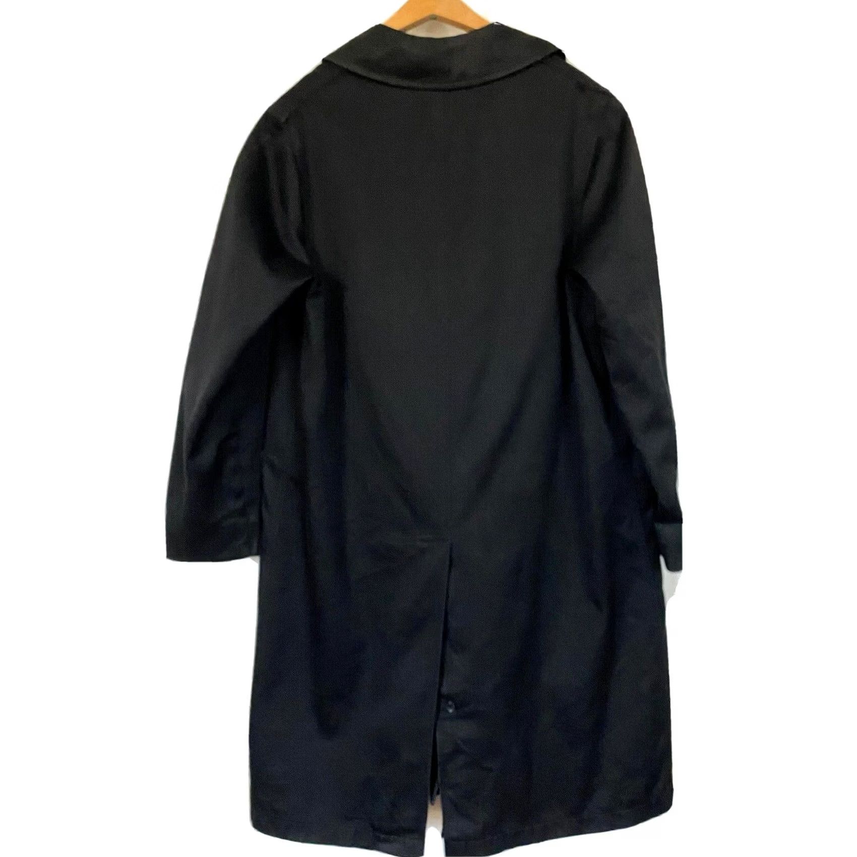 Rains Sakowitz Christopher Coat Jacket Overcoat Boatswain Twill 40 Long Men’s Vintage Black Rain Overcoat Mens Size US XXS / EU 40 - 6 Thumbnail