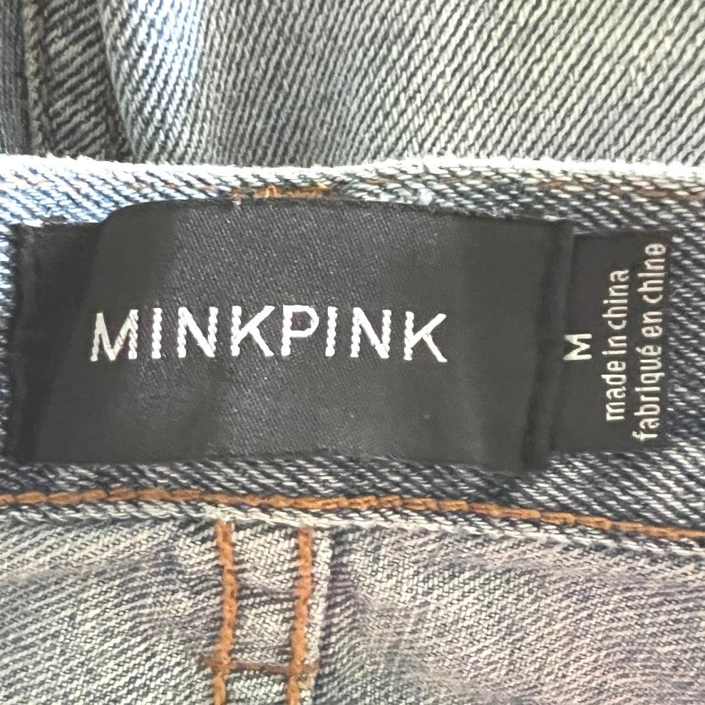 MINKPINK MinkPink women’s M shorts cutoff distressed patched denim Size 32" / US 10 / IT 46 - 3 Thumbnail