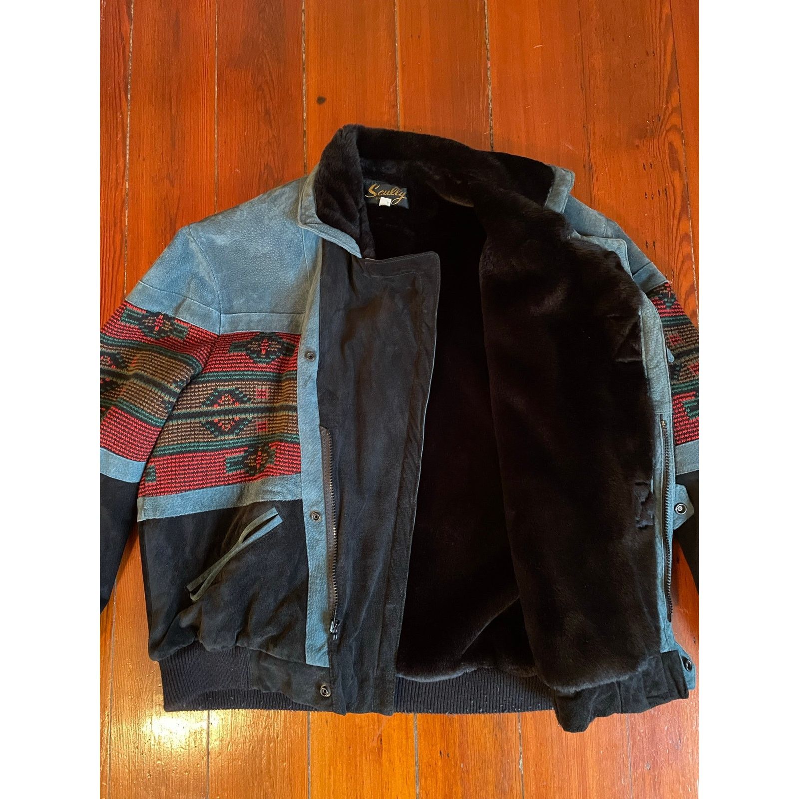 Scully Vintage Scully Southwestern Bomber Jacket L Suede Faux Fur Size US L / EU 52-54 / 3 - 10 Thumbnail