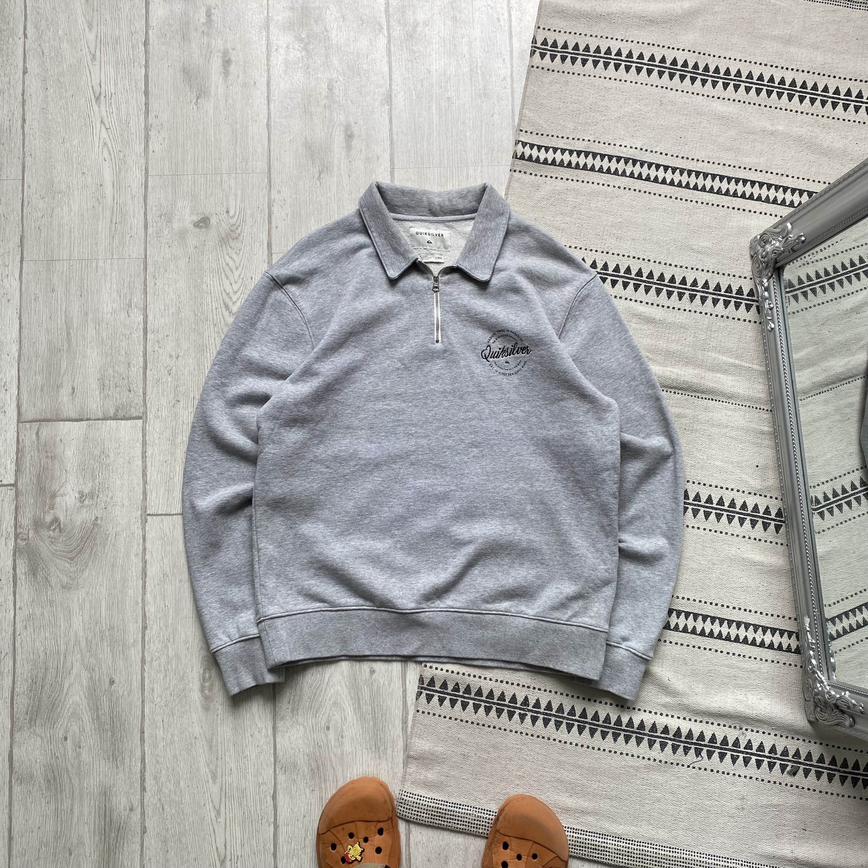 Quiksilver Quiksilver sweatshirt Polo Half zip sweater Skater Surfing Size US L / EU 52-54 / 3 - 1 Thumbnail