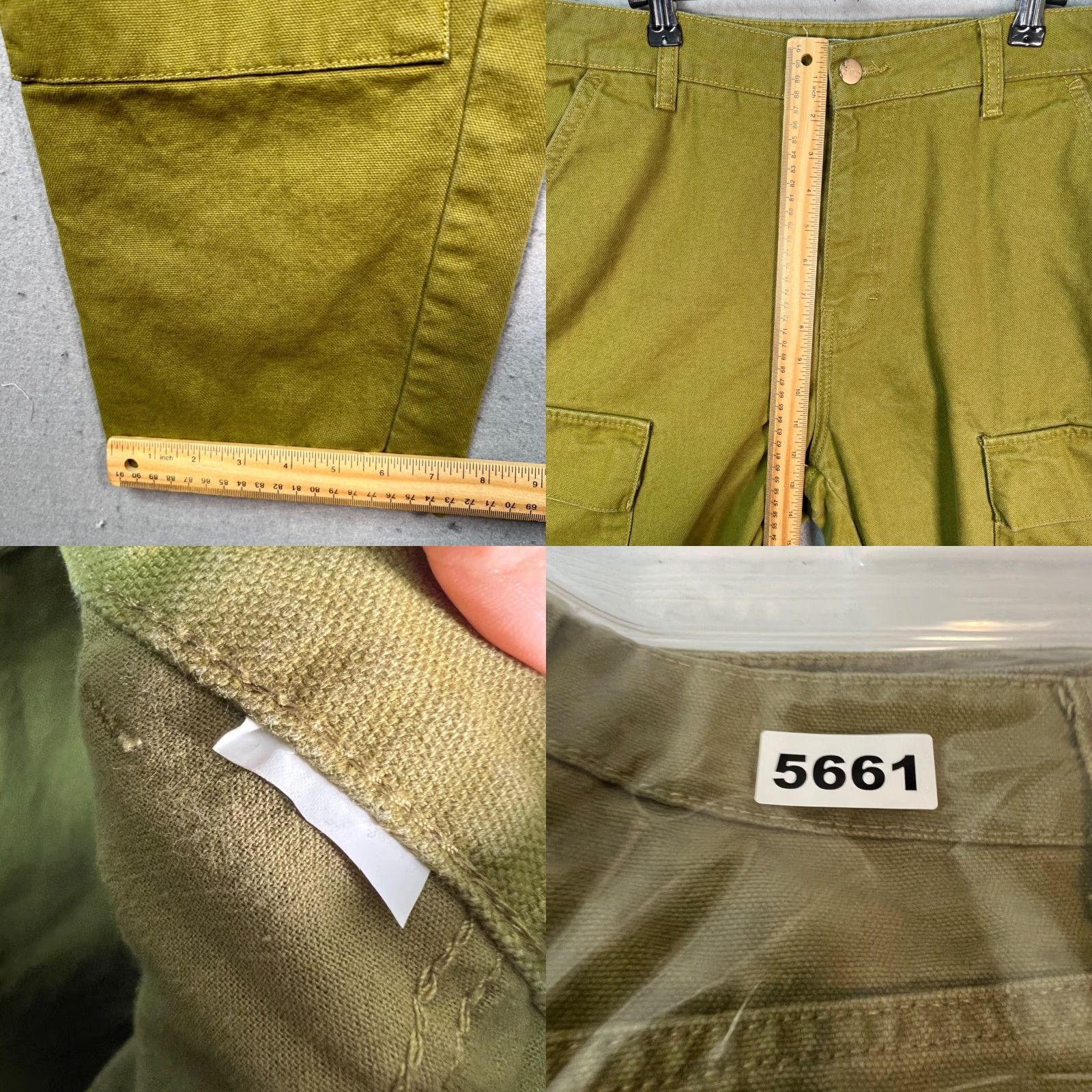 Zara Zara Mens Cargo Pants Olive Green Canvas Tapered Leg 34 Workwear Casual Pants Boys/Girls Mens Size US 34 / EU 50 - 8 Thumbnail