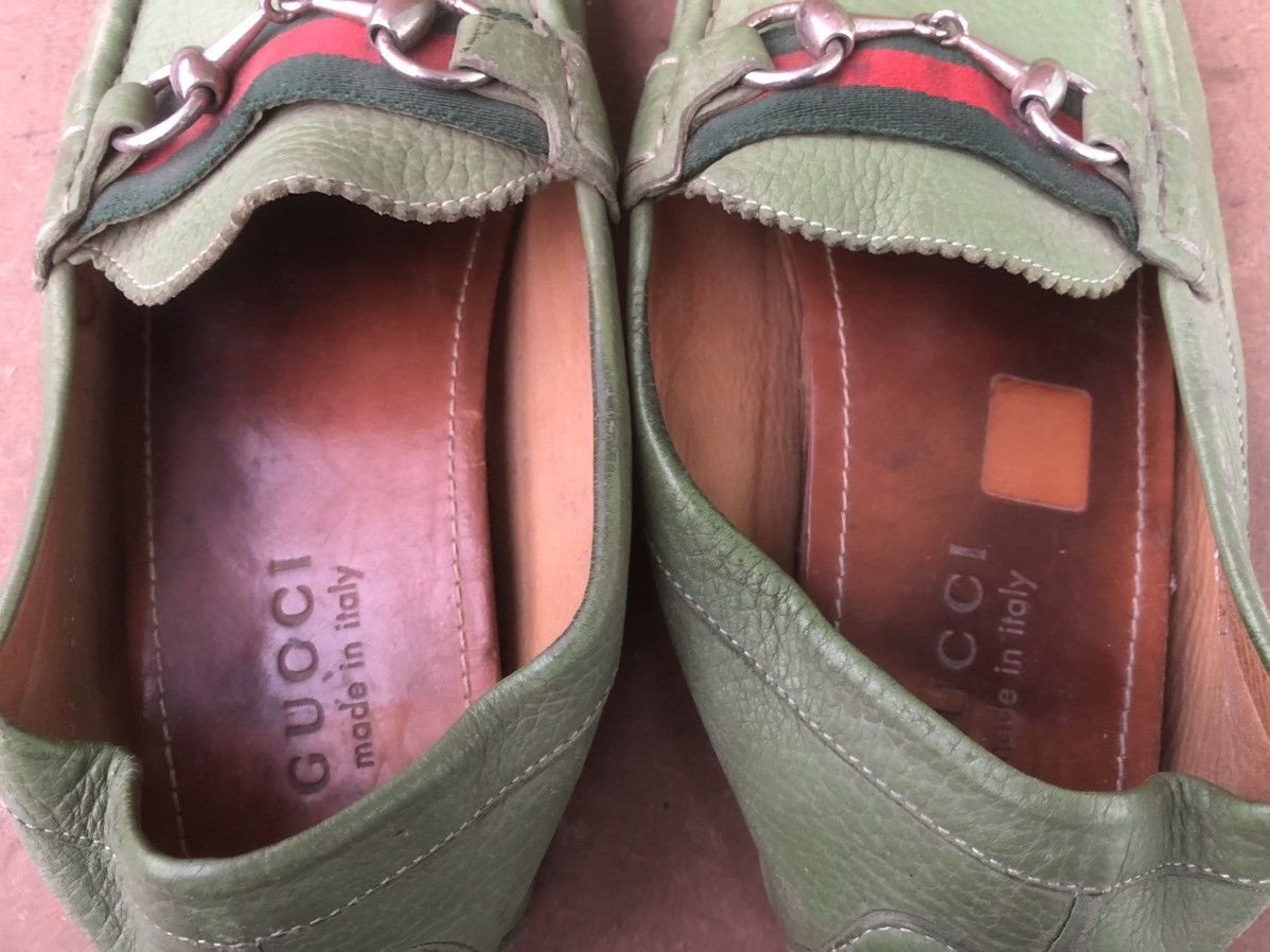 Gucci Gucci 322741 green calfskin Leather Men’s driving sneakers Size US 6.5 / EU 39-40 - 14 Thumbnail