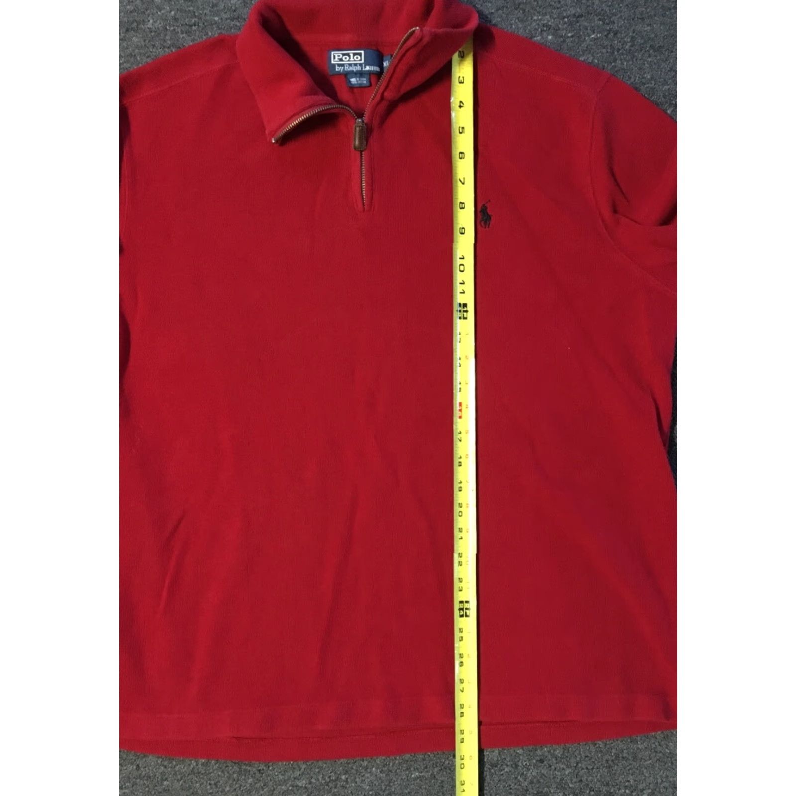 Polo Ralph Lauren VINTAGE Polo Ralph Lauren Sweater Shirt XL Red 1/4 ZIP 90s Sailing Nautical USA Flag Men Size US XL / EU 56 / 4 - 6 Thumbnail
