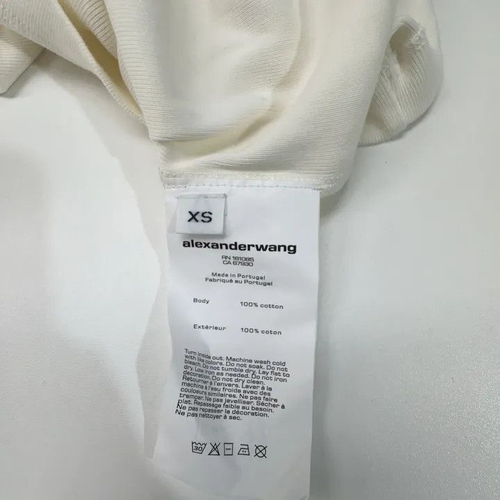 Alexander Wang Alexander Wang Logo Print White Short Sleeve T-shirt - Size XS / US 0-2 / IT 36-38 - 3 Thumbnail