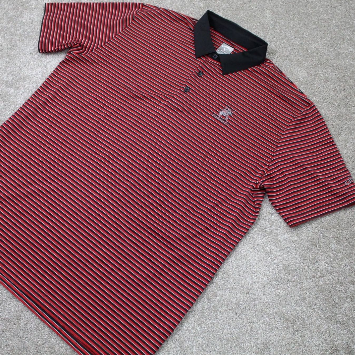 Callaway Callaway Opti-Dri Polo Shirt Men XL Red/Black Short Sleeve Golf Polo Shirt XL Adult Mens Red Black Callaway Opti-Dri Logo Stripe Pattern a Polo Size US XL / EU 56 / 4 - 4 Thumbnail