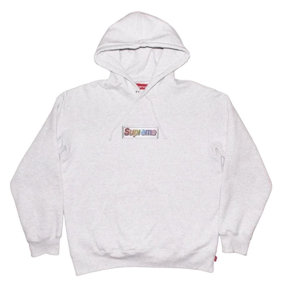 Supreme Supreme Bling Box Logo Hooded Sweatshirt | Grey | Size: M 