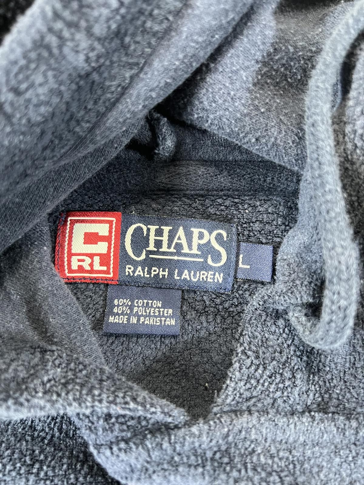 Chaps Ralph Lauren Vintage Chaps RL Navy Blue Hooded Fleece Sweatshirt Size L Size US L / EU 52-54 / 3 - 2 Thumbnail