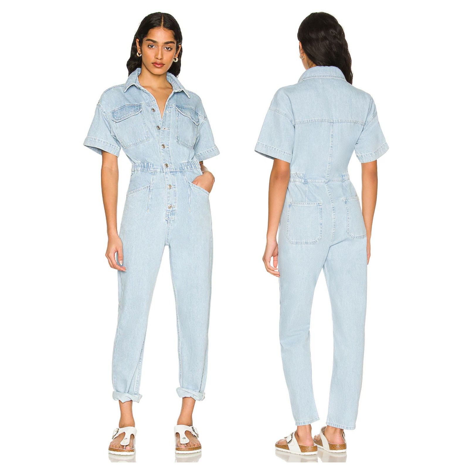 Free People FREE PEOPLE We the Free Marci Denim Jumpsuit Size Medium Size 28" / US 6 / IT 42 - 1 Thumbnail