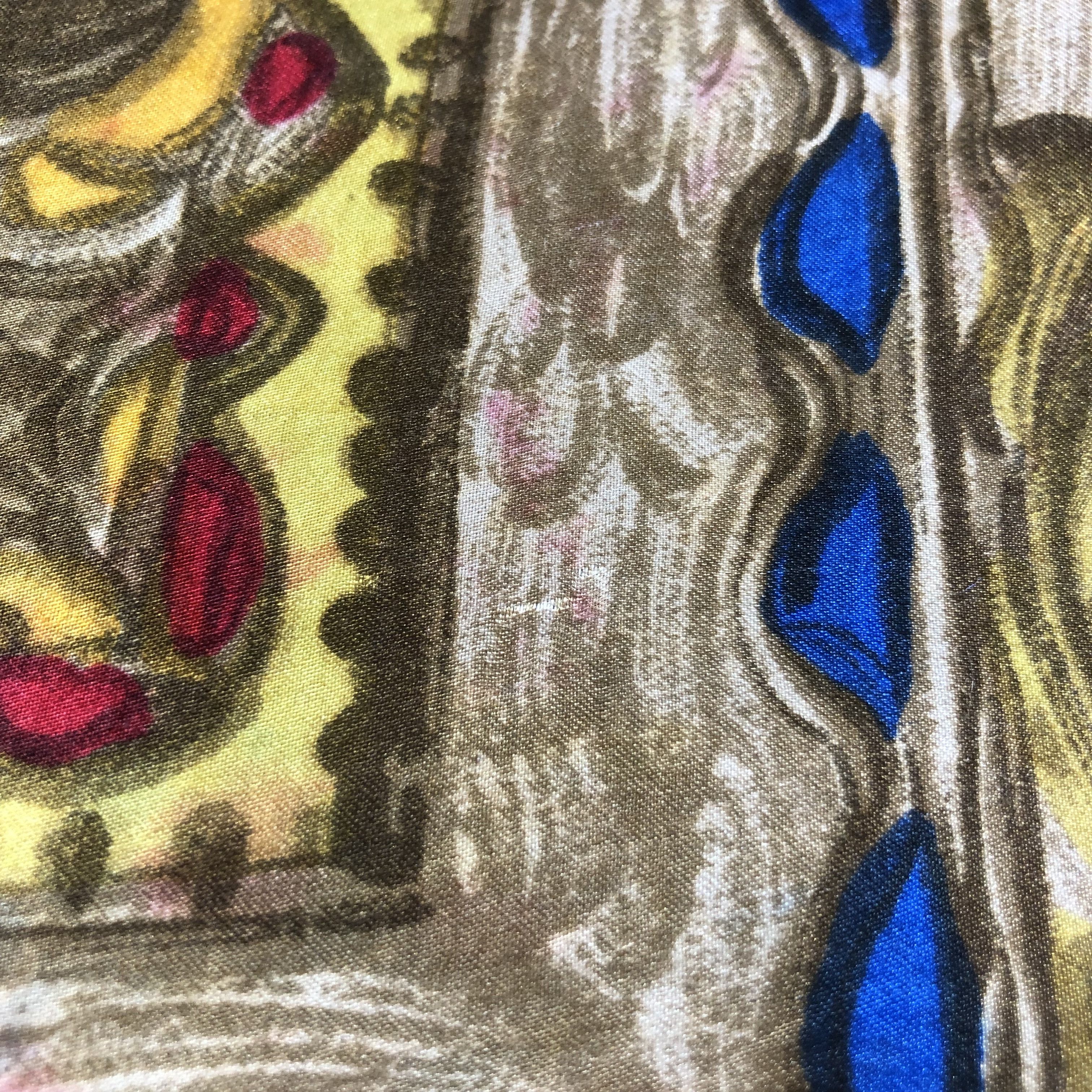 Vintage Vintage Luxury Design Hand Rolled Silk Scarf M758 Size ONE SIZE - 4 Thumbnail