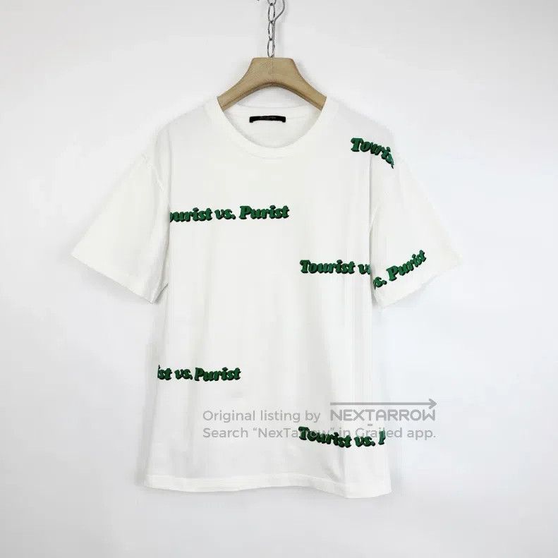 Louis Vuitton Louis Vuitton White Bullet Screen Letter Print Crew Neck T Size US L / EU 52-54 / 3 - 1 Thumbnail