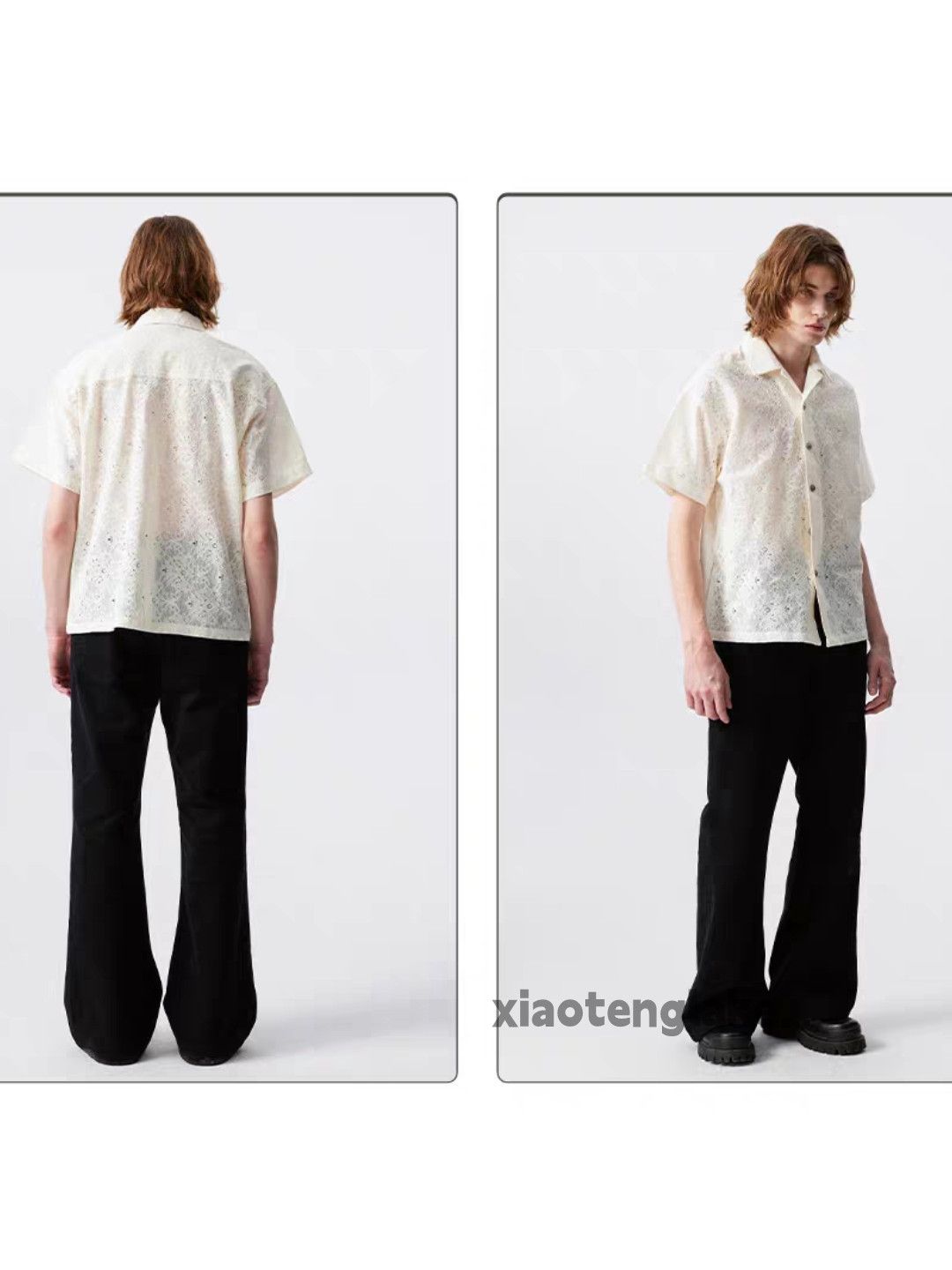 Designer Unisex utility punk hiphop Hawaiian aloha hollow shirt Size US S / EU 44-46 / 1 - 6 Thumbnail
