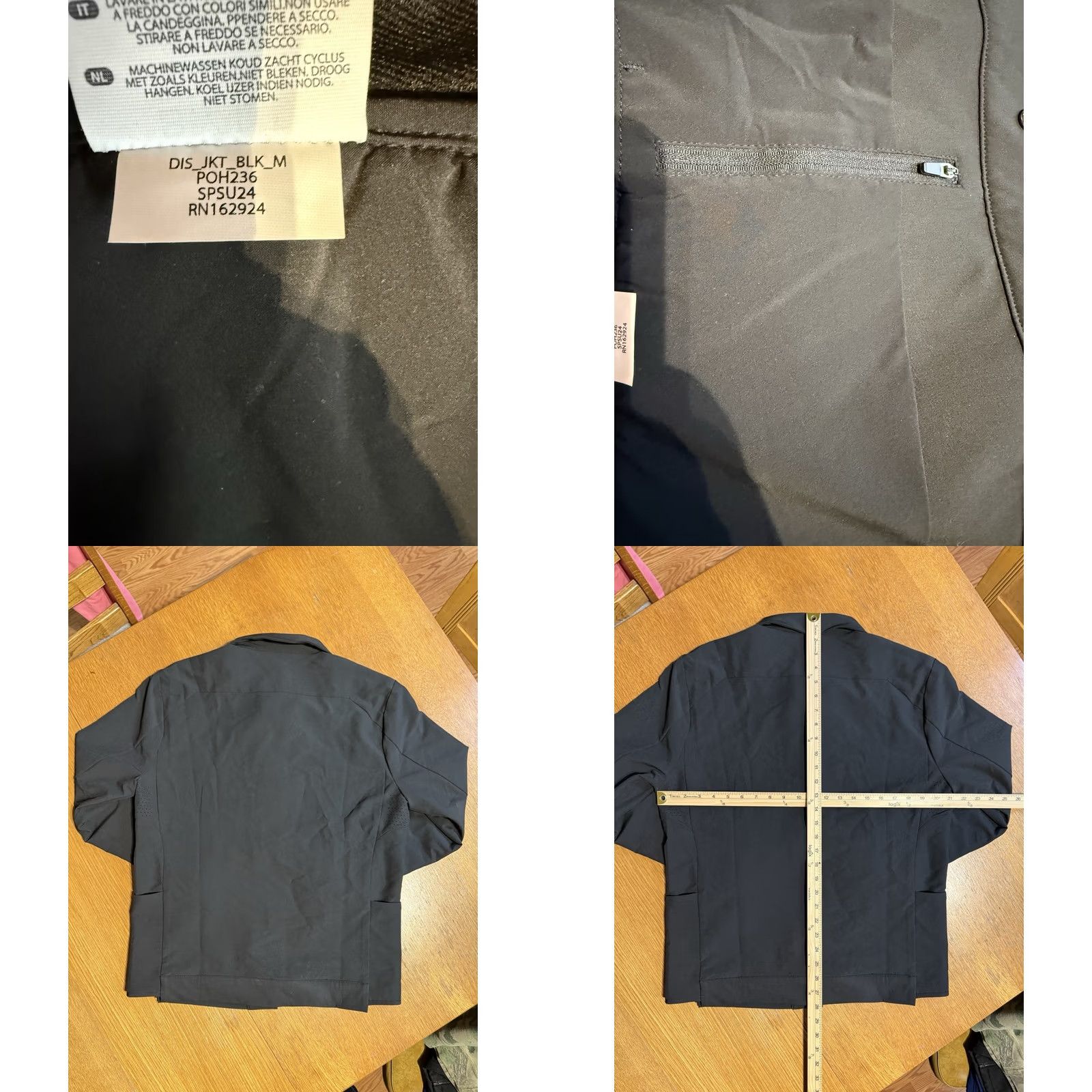 Asics BYLT Basics Commuter Jacket Mens M Black Stretch Tech Minimalist Snap Front Size US M / EU 48-50 / 2 - 8 Thumbnail