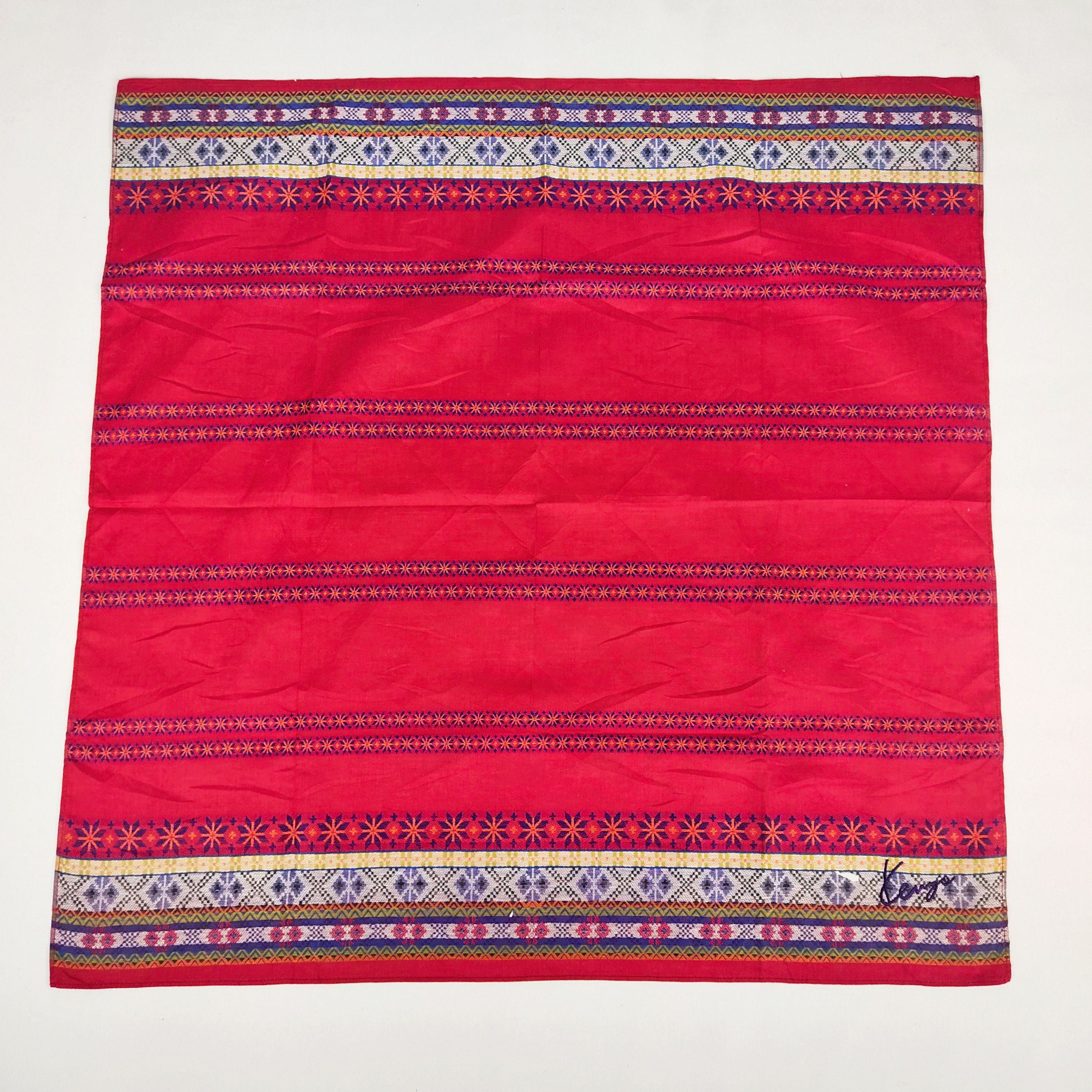 Kenzo × Vintage Kenzo Handkerchief / Neckerchief / Bandana FZ279 Size ONE SIZE - 2 Thumbnail