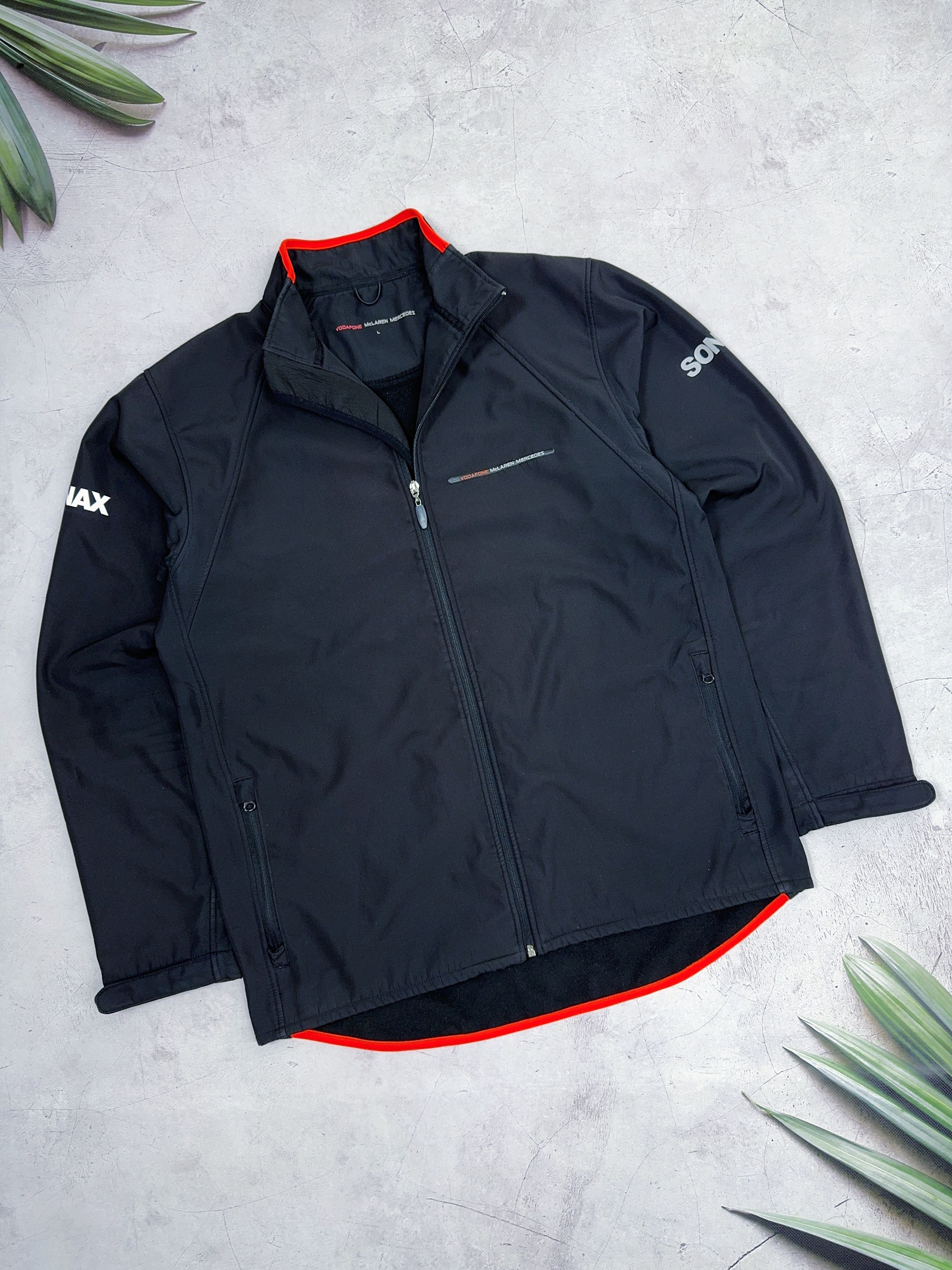 Formula 1 × Mercedes-Benz × Vintage Vodafone Mclaren Mercedes Softshell Jacket Sonax Size US L / EU 52-54 / 3 - 1 Thumbnail