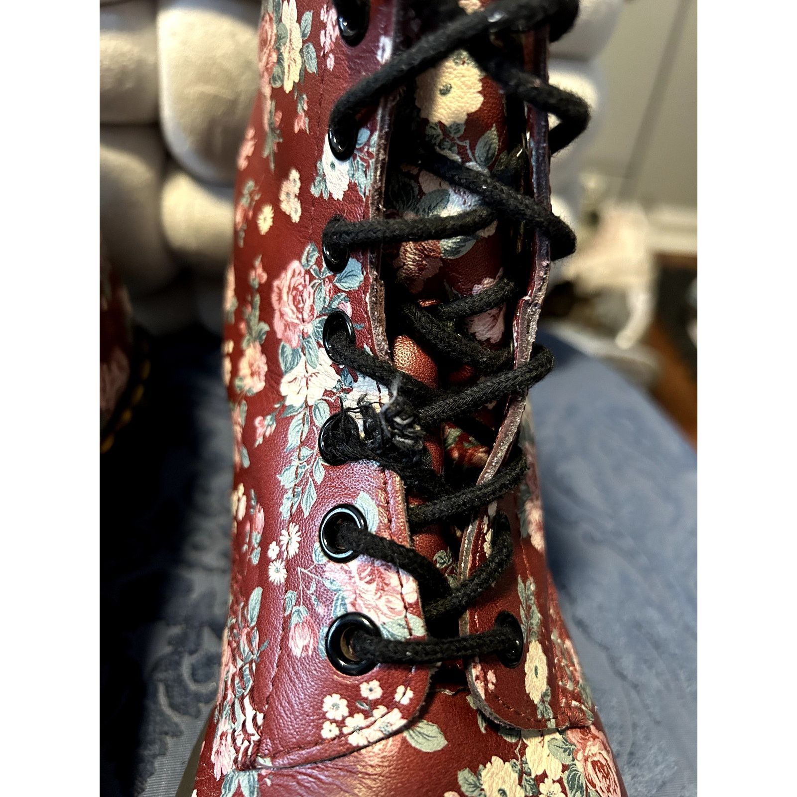 Dr. Martens Dr Martens 1460 Burgundy Floral size 8/EU 39 Size US 8 / IT 38 - 4 Thumbnail