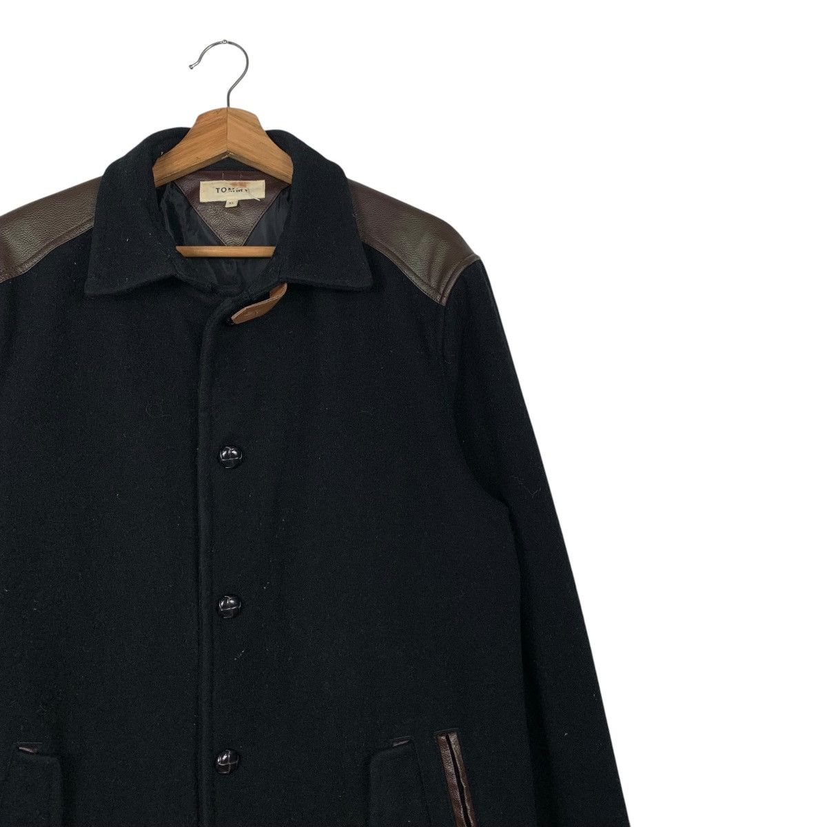 Leather TOMMY Wool Leather Button Jacket #2133-C94 Size US XL / EU 56 / 4 - 5 Thumbnail