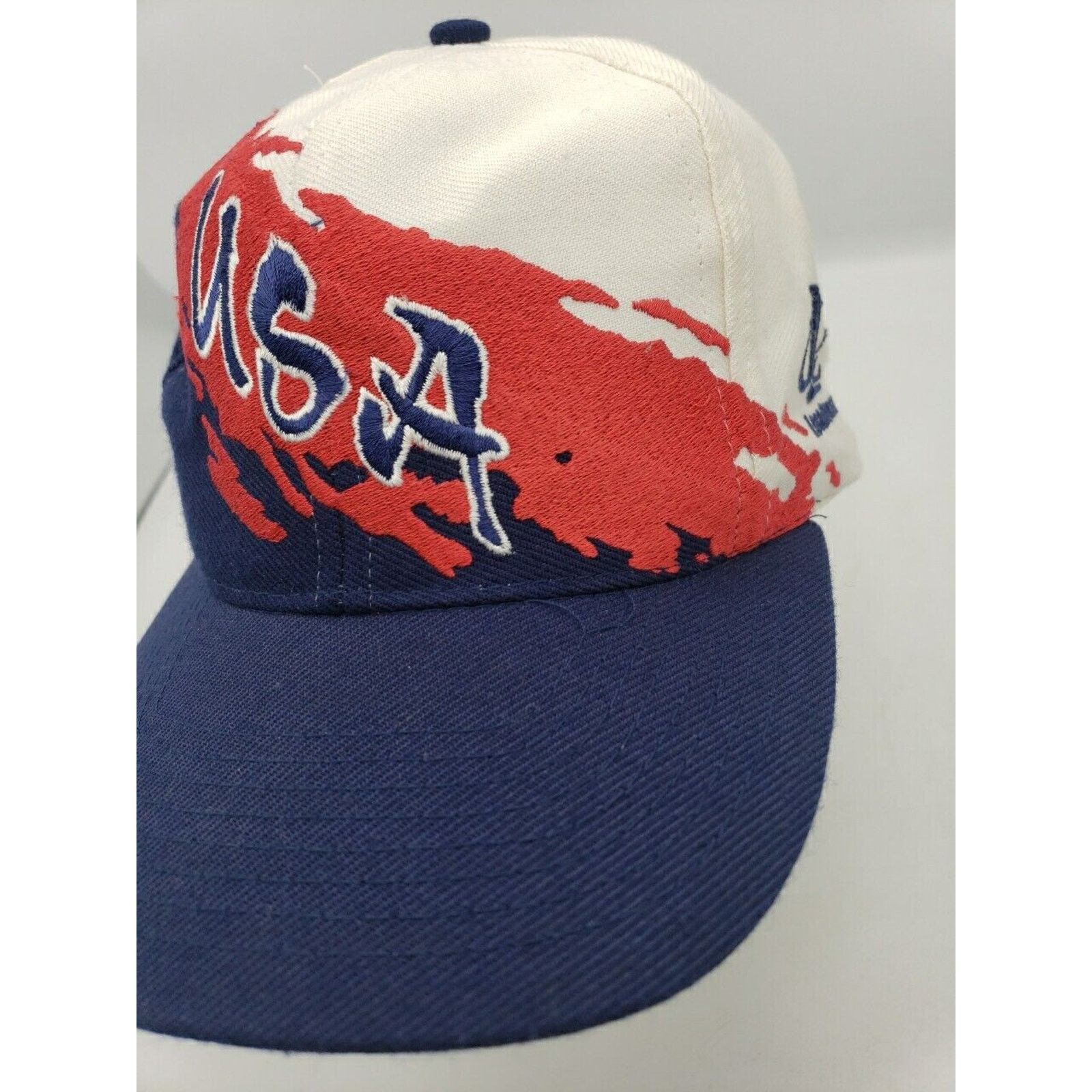 Logo Athletic 1996 Atlanta Olympics 90s USA Splash Logo7 Snapback Ball Cap Size ONE SIZE - 3 Thumbnail
