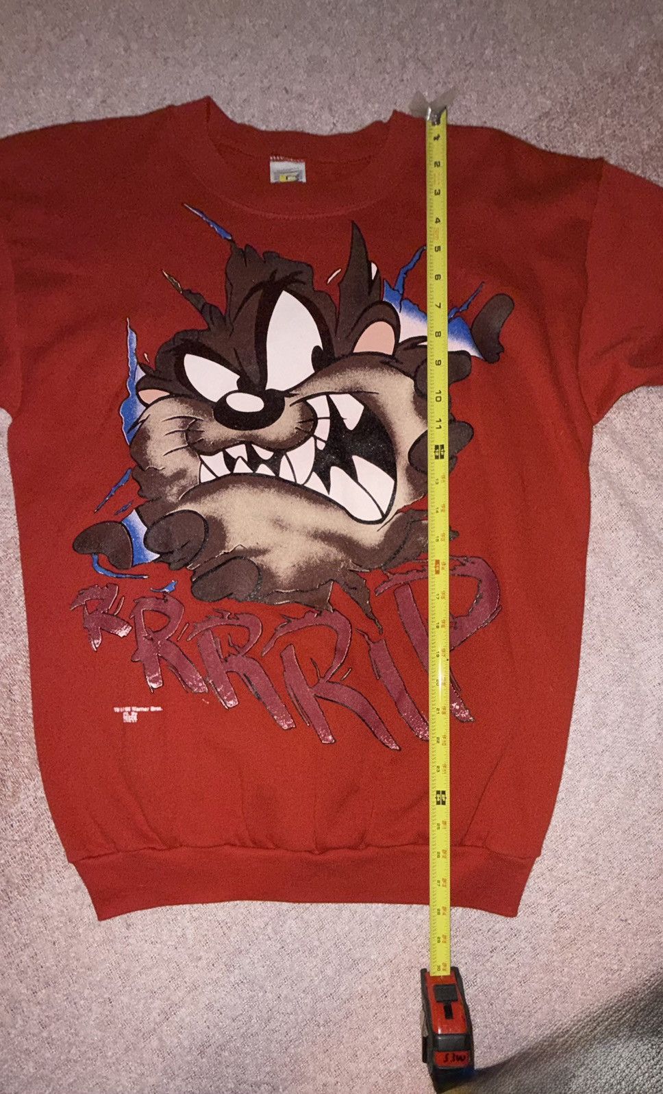 Warner Bros 1995 Warner Bros Freeze Taz Looney Tunes Wild Thing Shirt Size US L / EU 52-54 / 3 - 8 Thumbnail