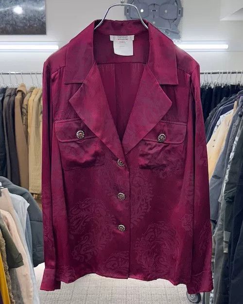 Saint Laurent Paris Yves Saint Laurent 1980s Floral Silk Shirt Size XXS / US 00 / IT 34 - 1 Thumbnail