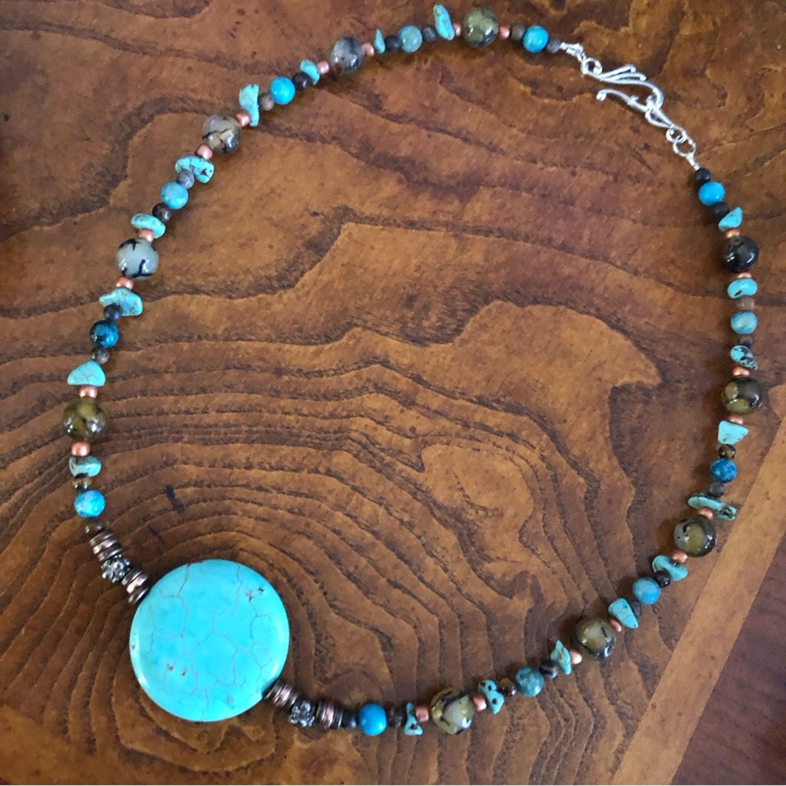 Handmade Handcrafted southwest style genuine stone necklace Size ONE SIZE - 8 Thumbnail