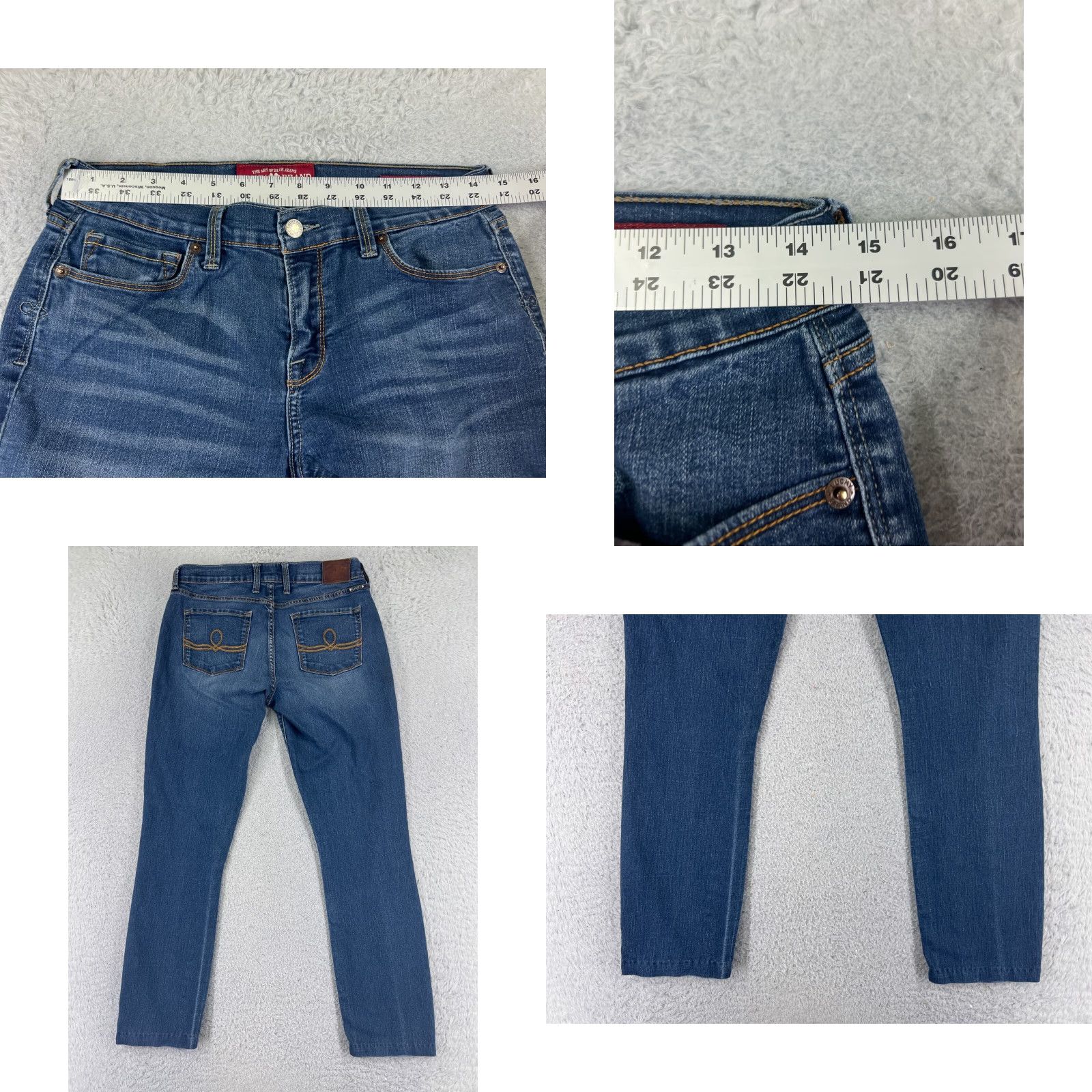 Lucky Brand Lucky Brand Jeans Skinny Blue Denim 25 27in 27in 27x27 Regular 8 Womens 90s Designer Baggy? Size 30" / US 8 / IT 44 - 9 Thumbnail