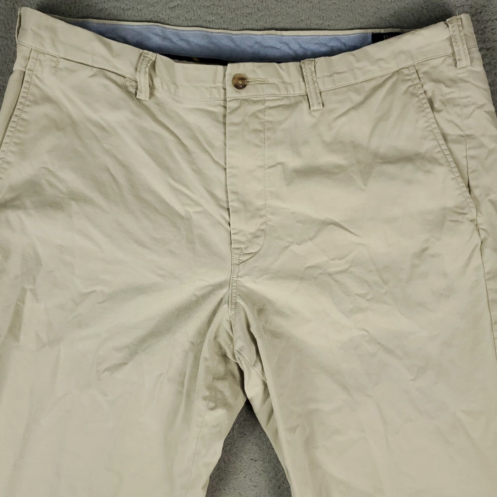 Ralph Lauren Ralph Lauren Pants Mens 40x30 Beige Stretch Straight Flat Front Chino Trousers Size US 40 / EU 56 - 2 Thumbnail