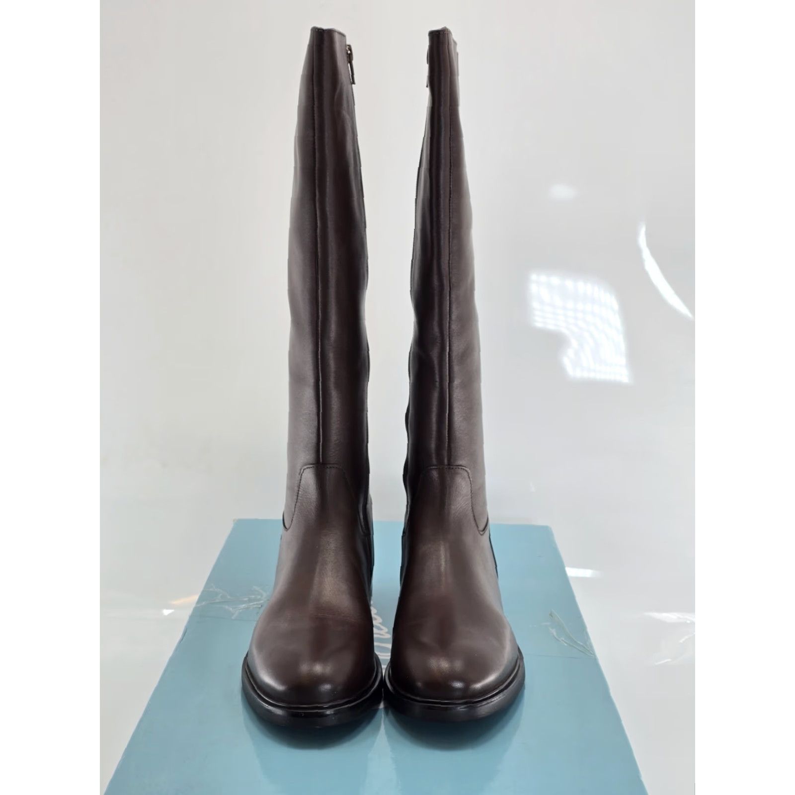 Seychelles Seychelles Dancing Circles Brown Leather Boots Sz 8 M - Women's, Knee High - Brown, Platform, Dance Theme, Shoe Size US 8 / IT 38 - 3 Thumbnail