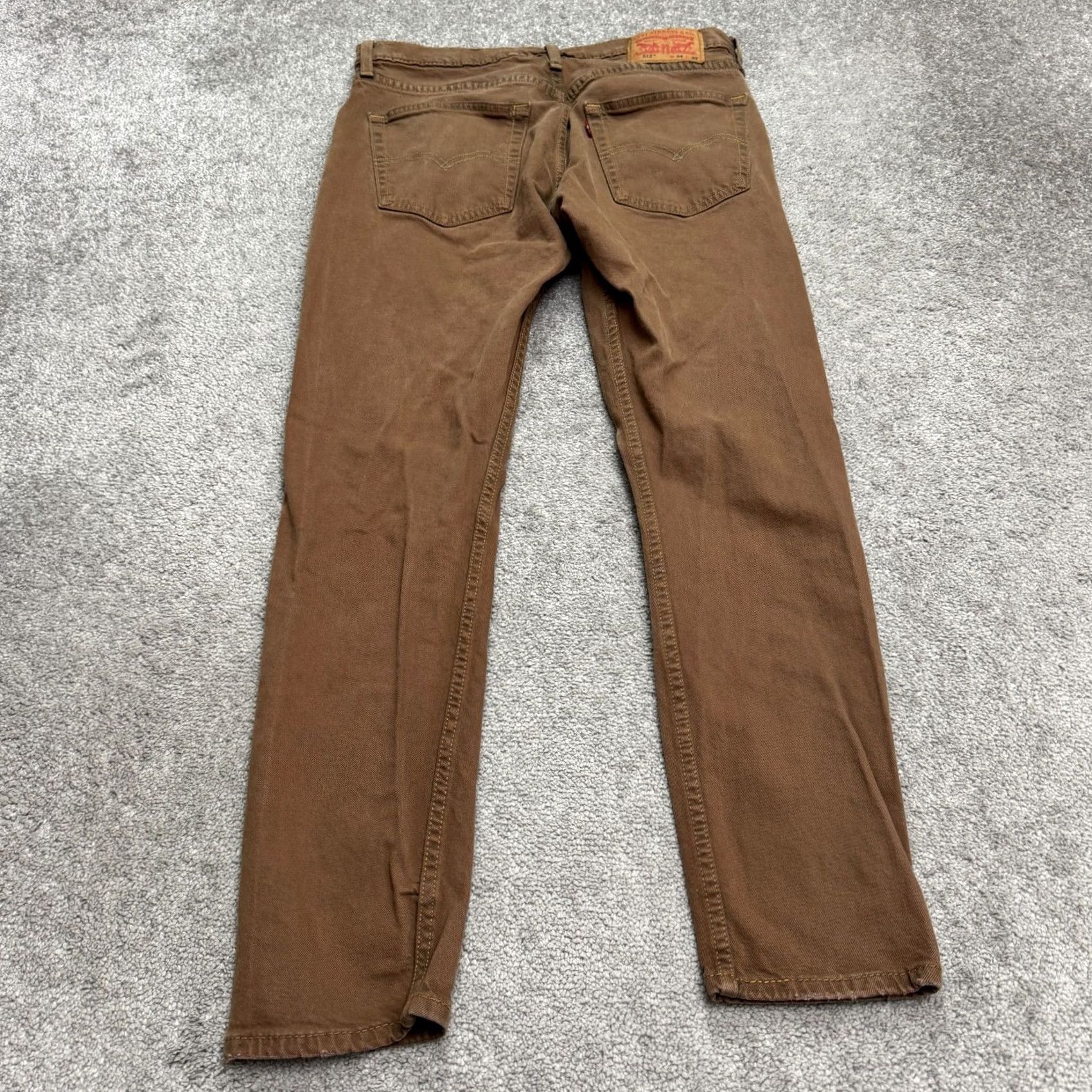 Levi's Levi's Slim Taper Jeans Mens 34x32 Brown Cotton Denim 5-Pocket Logo USA 500 Series Anthony? Size US 34 / EU 50 - 2 Thumbnail