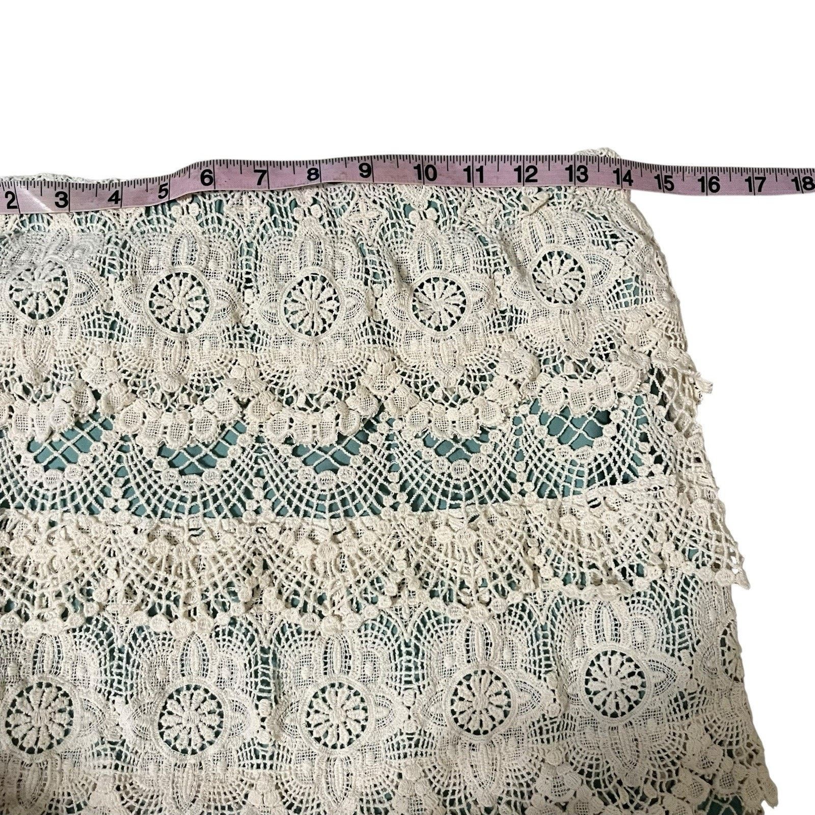 Anthropologie Comme Toi | Crochet Lace Tiered Skirt Cottagecore Croquet Size 27" / US 4 / IT 40 - 5 Thumbnail