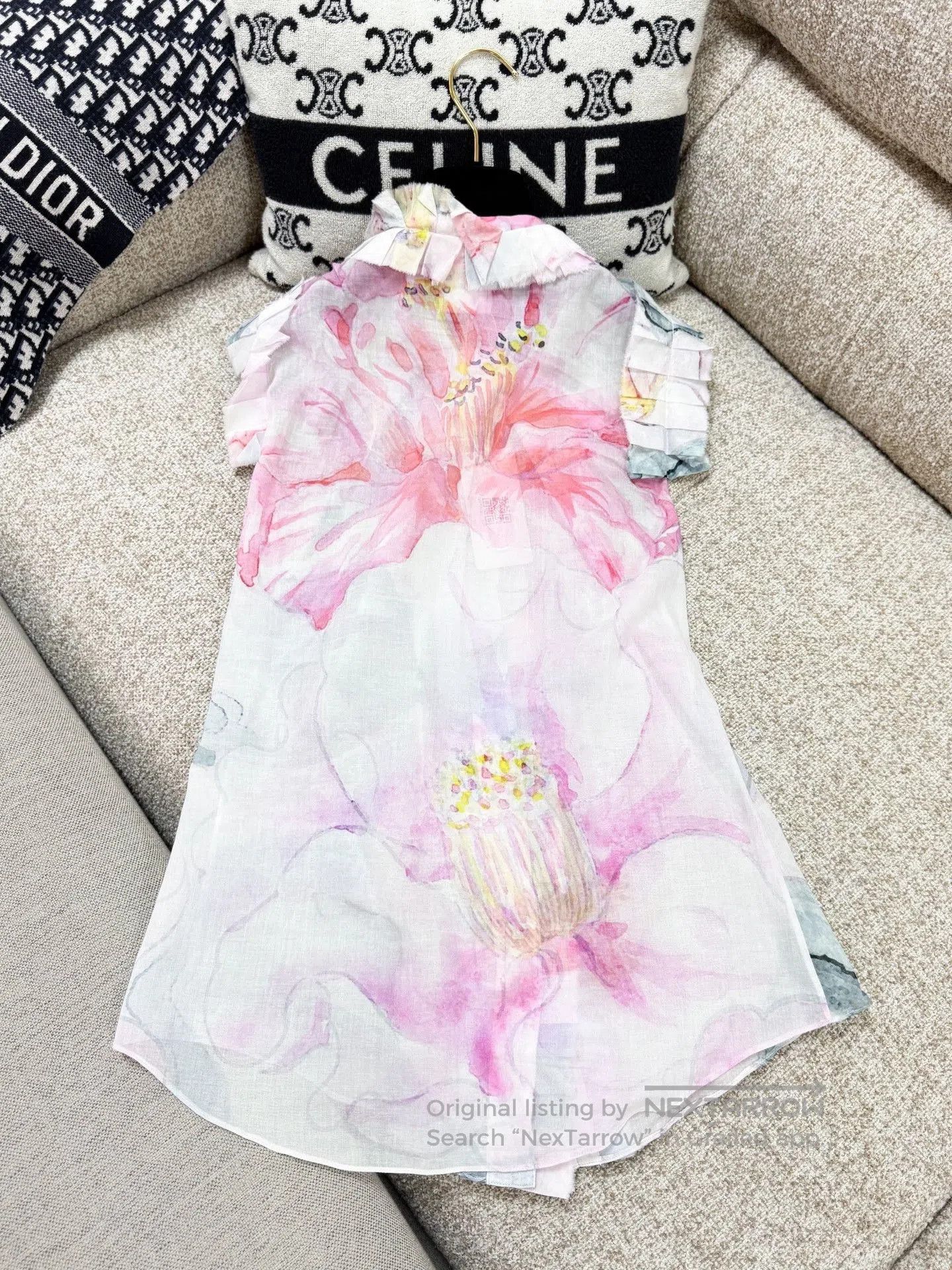 Chanel Chanel 13C Pink Teal Gradient Ruffled Vest. Size XS / US 0-2 / IT 36-38 - 3 Thumbnail