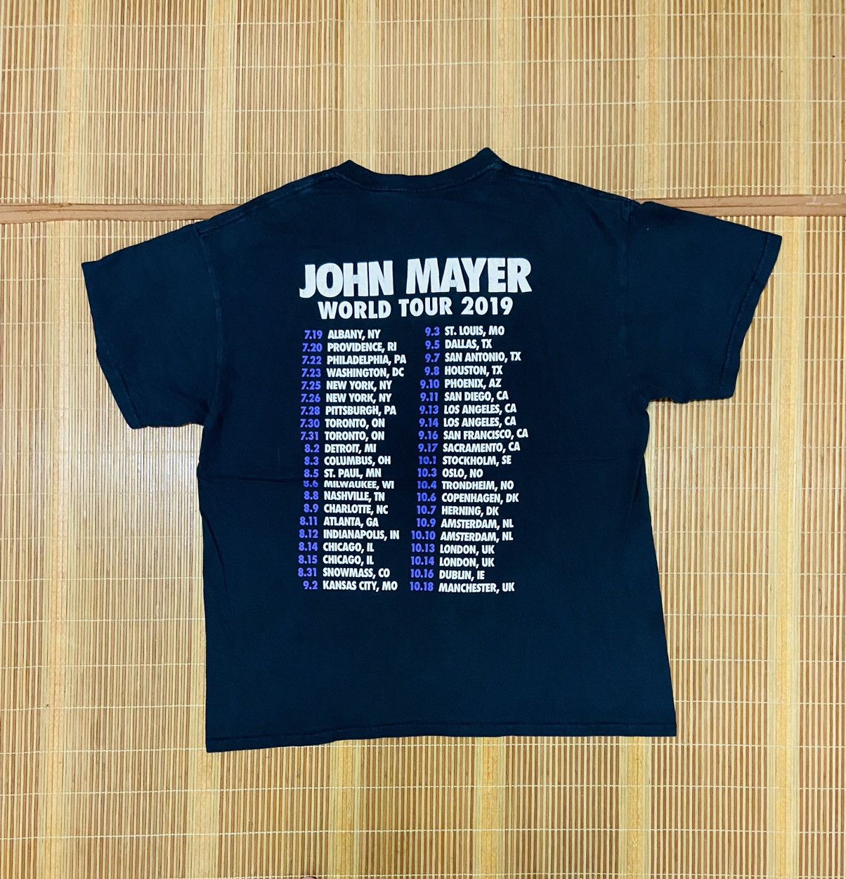 Band Tees JOHN MAYER WORLD TOUR 2019 Size US L / EU 52-54 / 3 - 2 Thumbnail