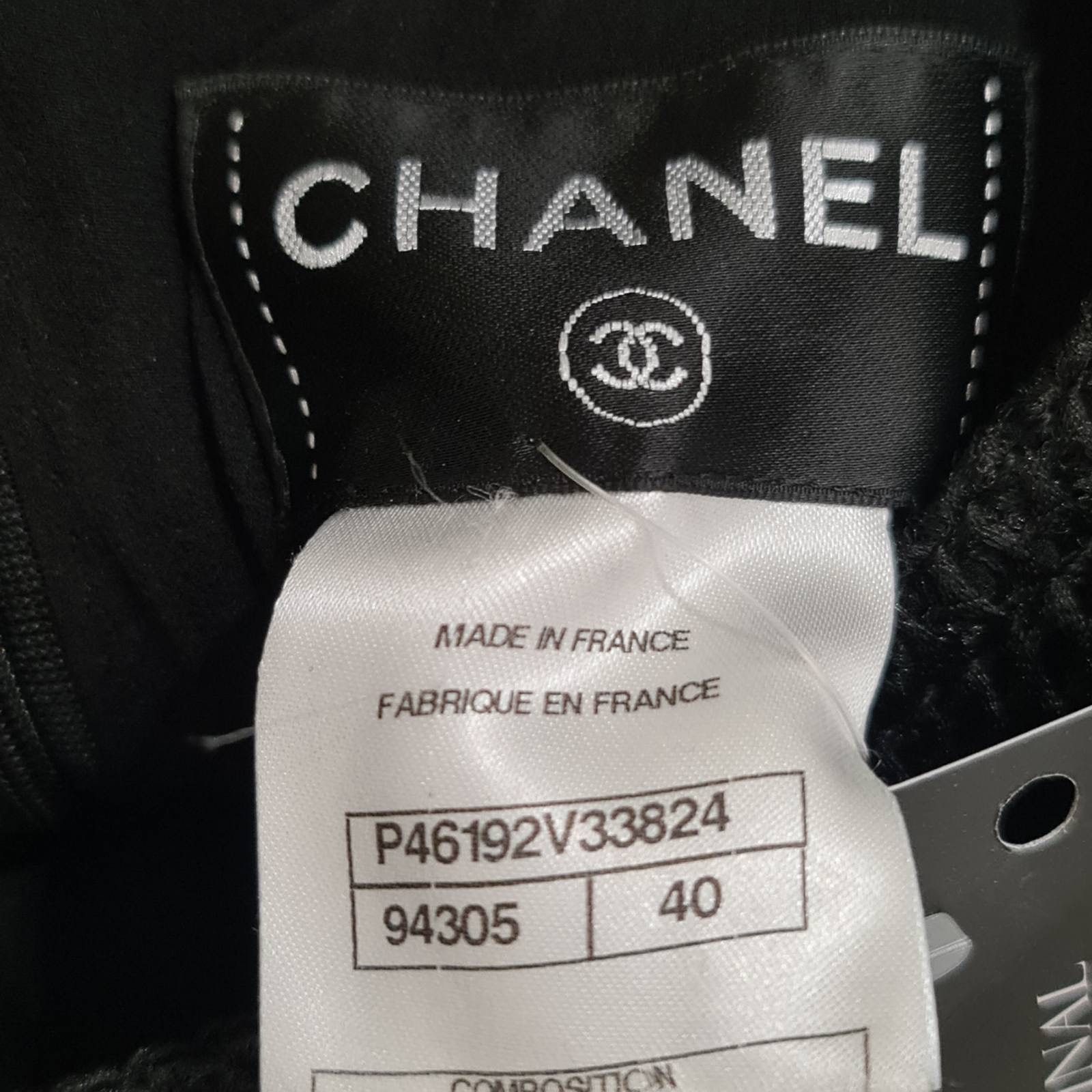 Chanel Elegant Chanel Black Tweed Skirt Suit - Sz 38/40 Size S / US 4 / IT 40 - 10 Thumbnail