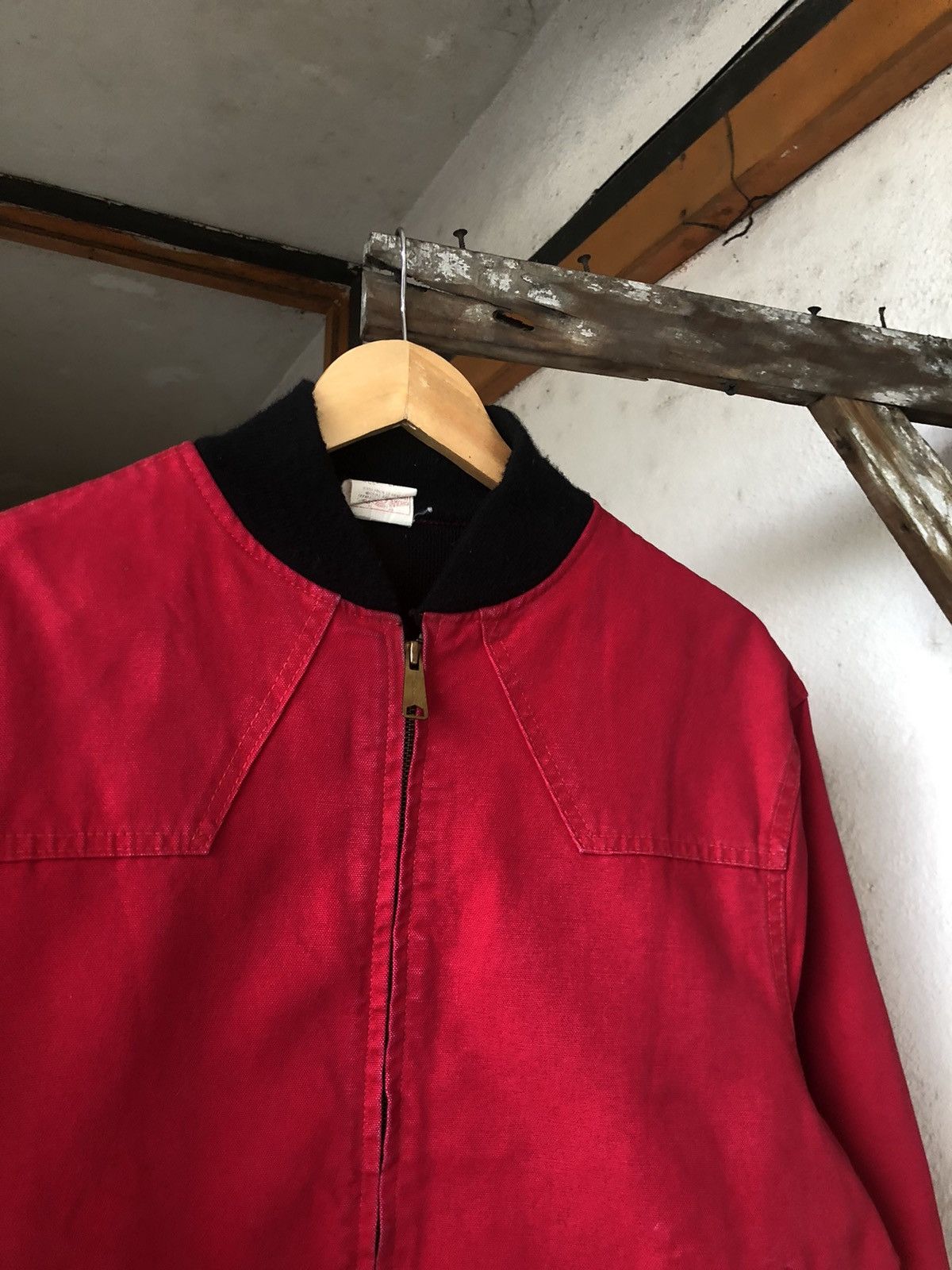 Carhartt Rare❗️Vintage 90s Carhartt 100 Years Red Bomber Jacket Size US L / EU 52-54 / 3 - 8 Thumbnail